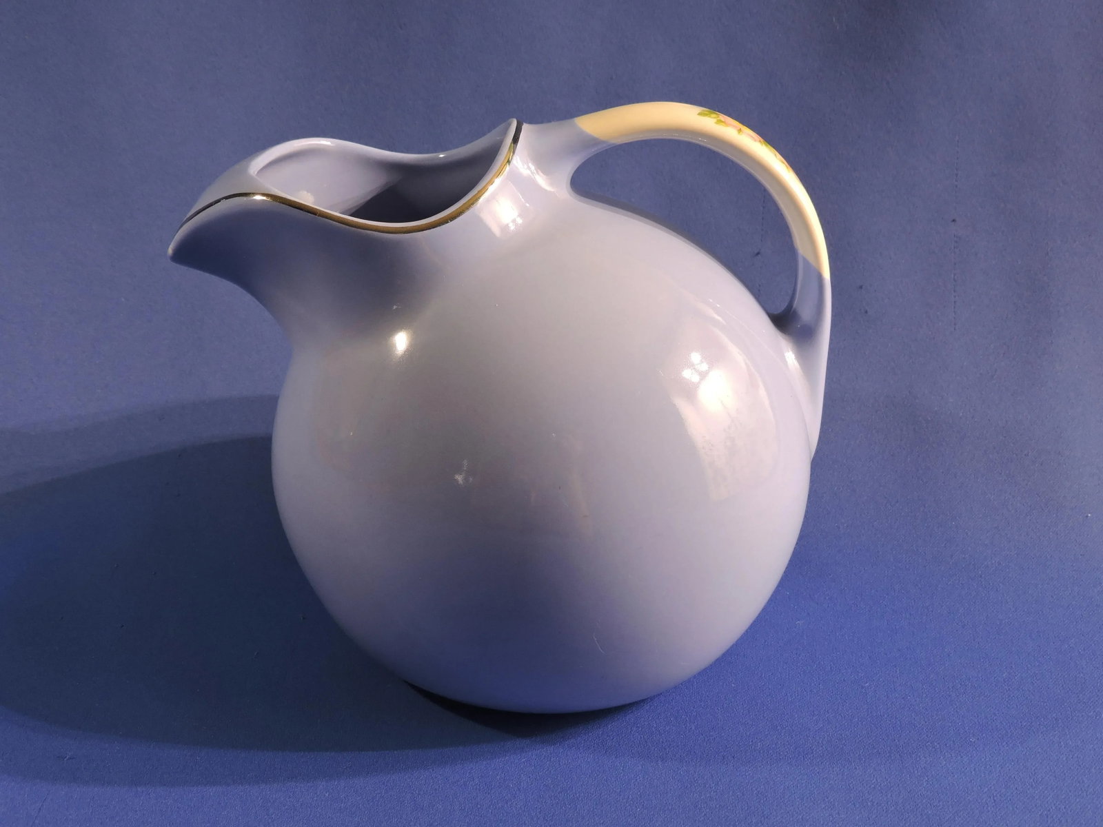 Early MCM Halls Craft Pottery Lemonade Pitcher in Rose Parade - 4