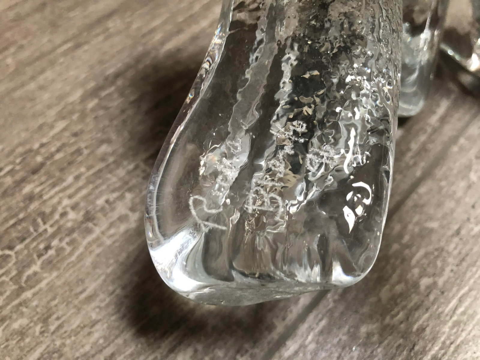Modern Clear Glass Blenko Candle Holders - a Pair - 3