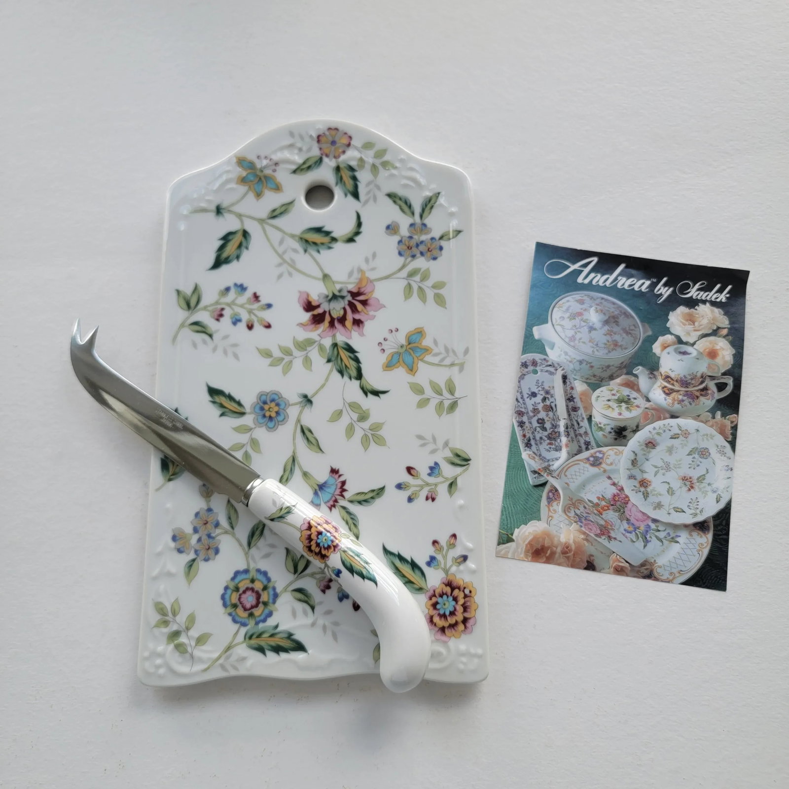 Floral Chinoiserie Cheese Set - 2