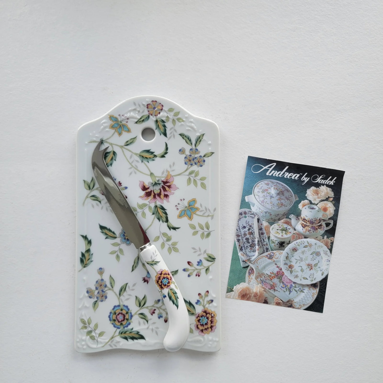 Floral Chinoiserie Cheese Set - 4