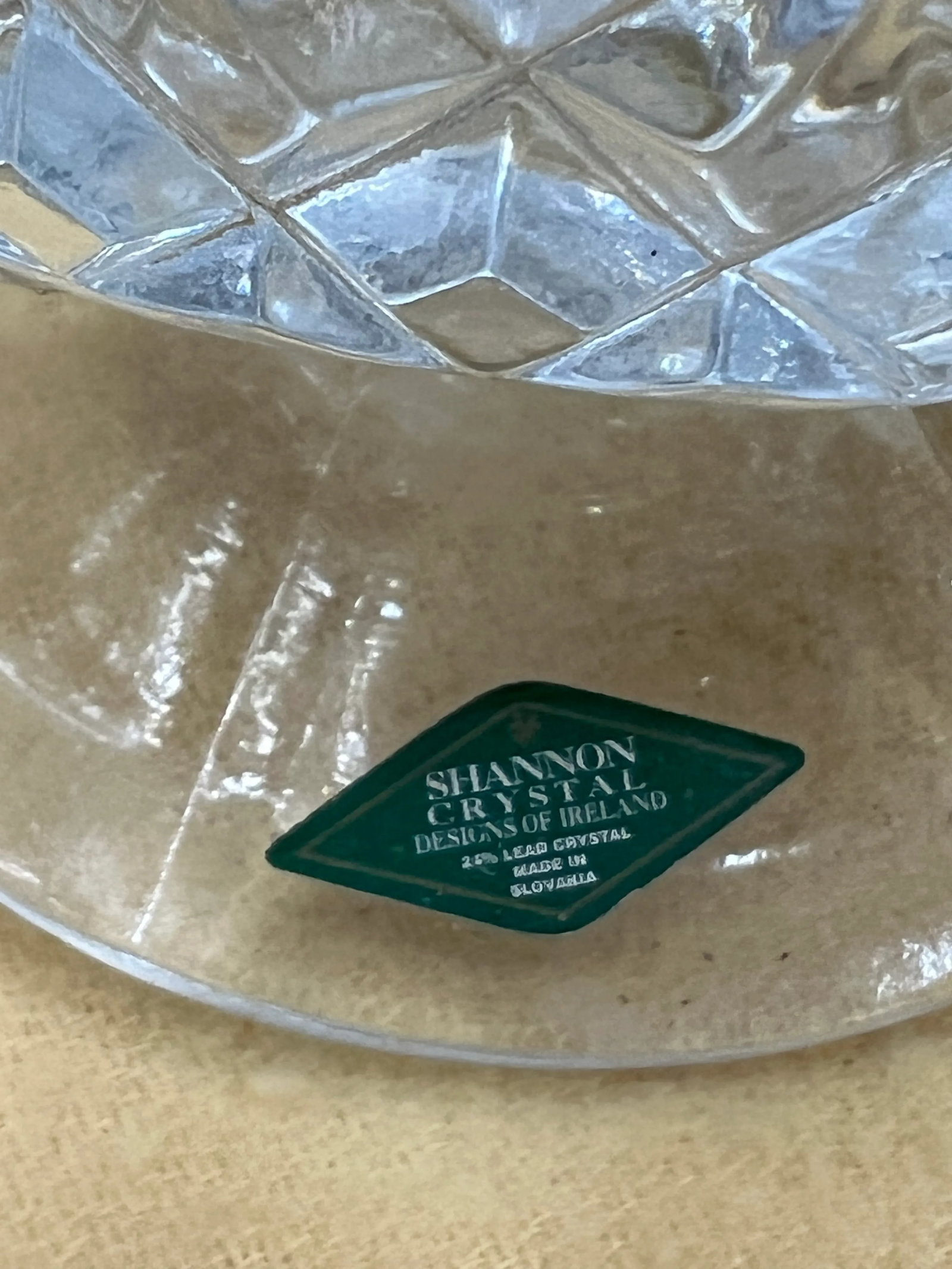Vintage Pedestal Hurricane Crystal Vase by Shannon in Ireland - 4