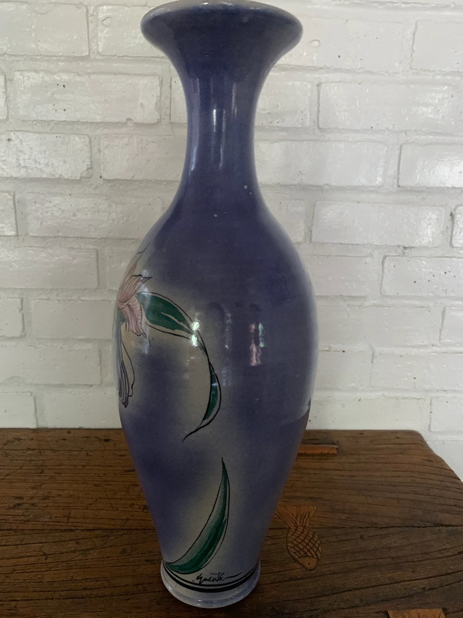 Vintage Ceramic Vase, Signed - 3