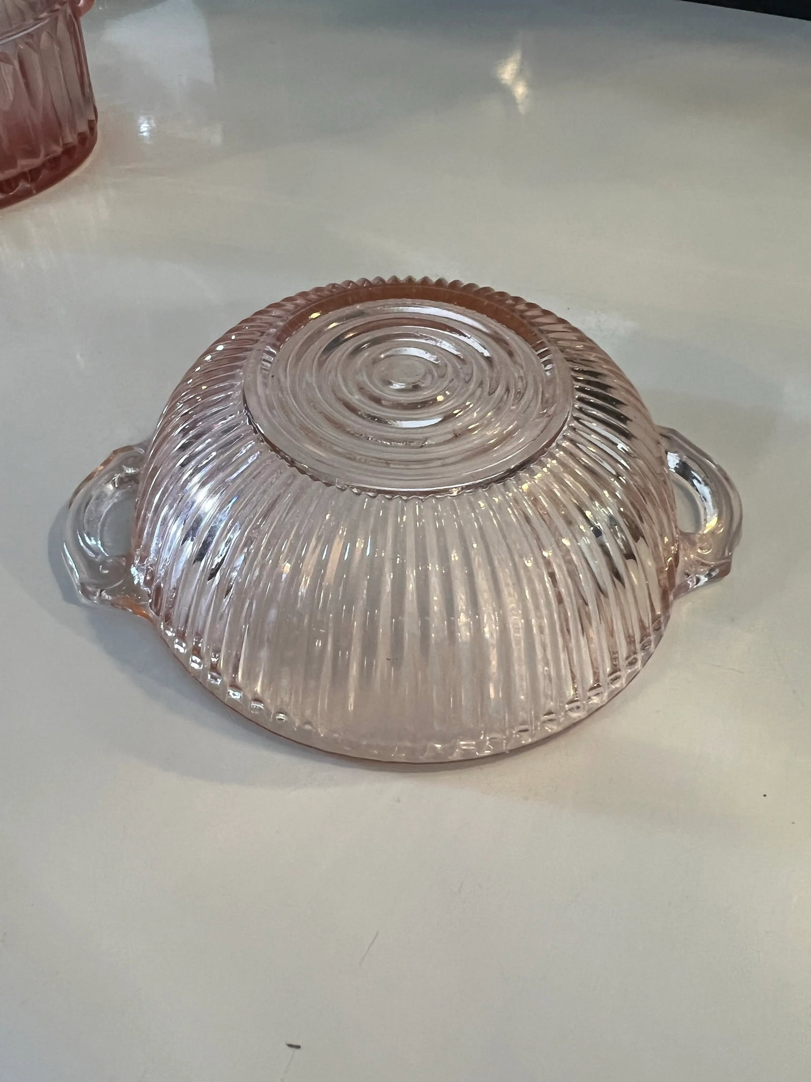 1930s Pink Anchor Hocking Queen Mary Small Bowl - 2