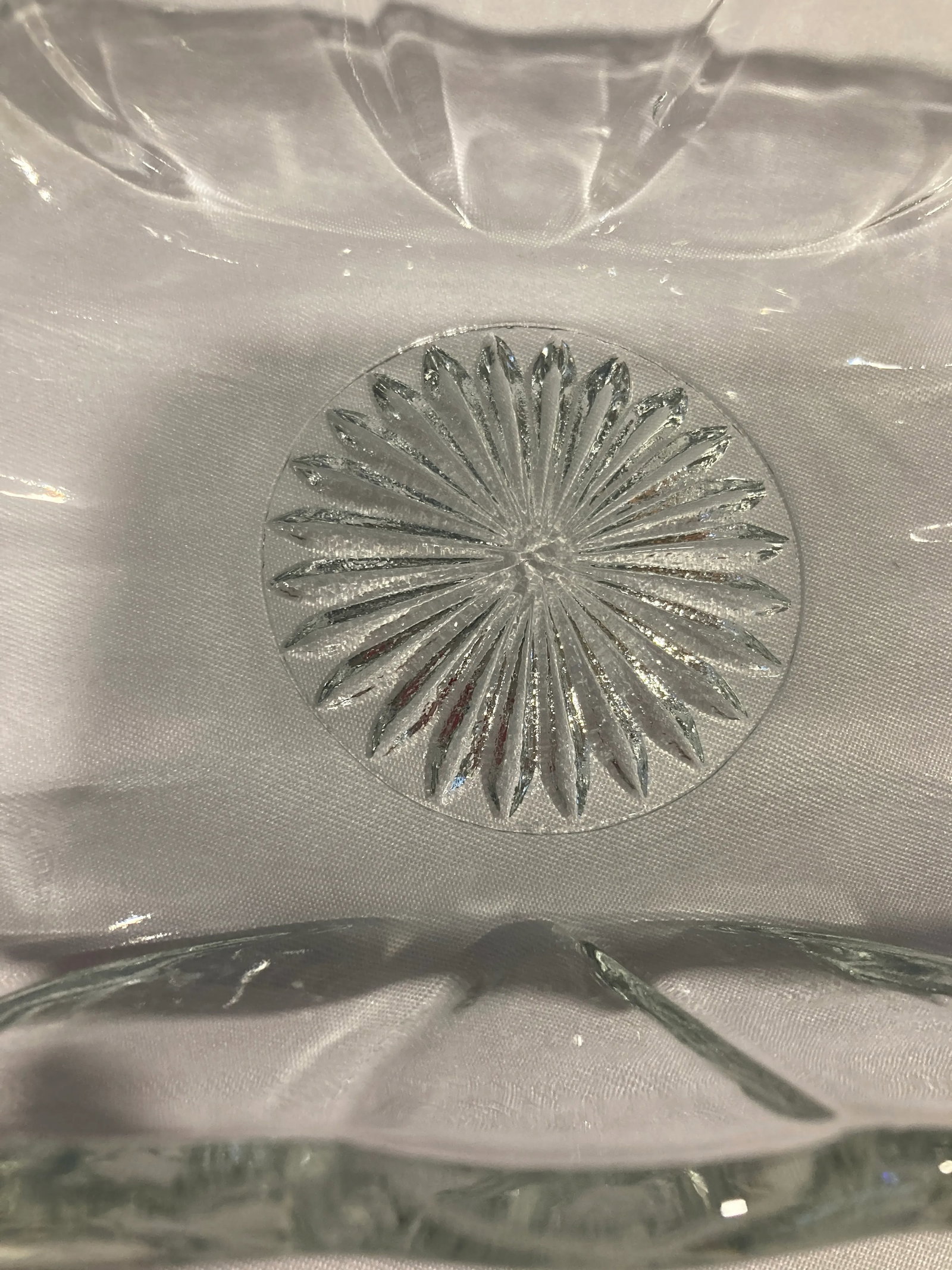 Vintage Clear Glass Corn-on-the-Cob Dishes With Sunburst Design, Set of 4 - 6