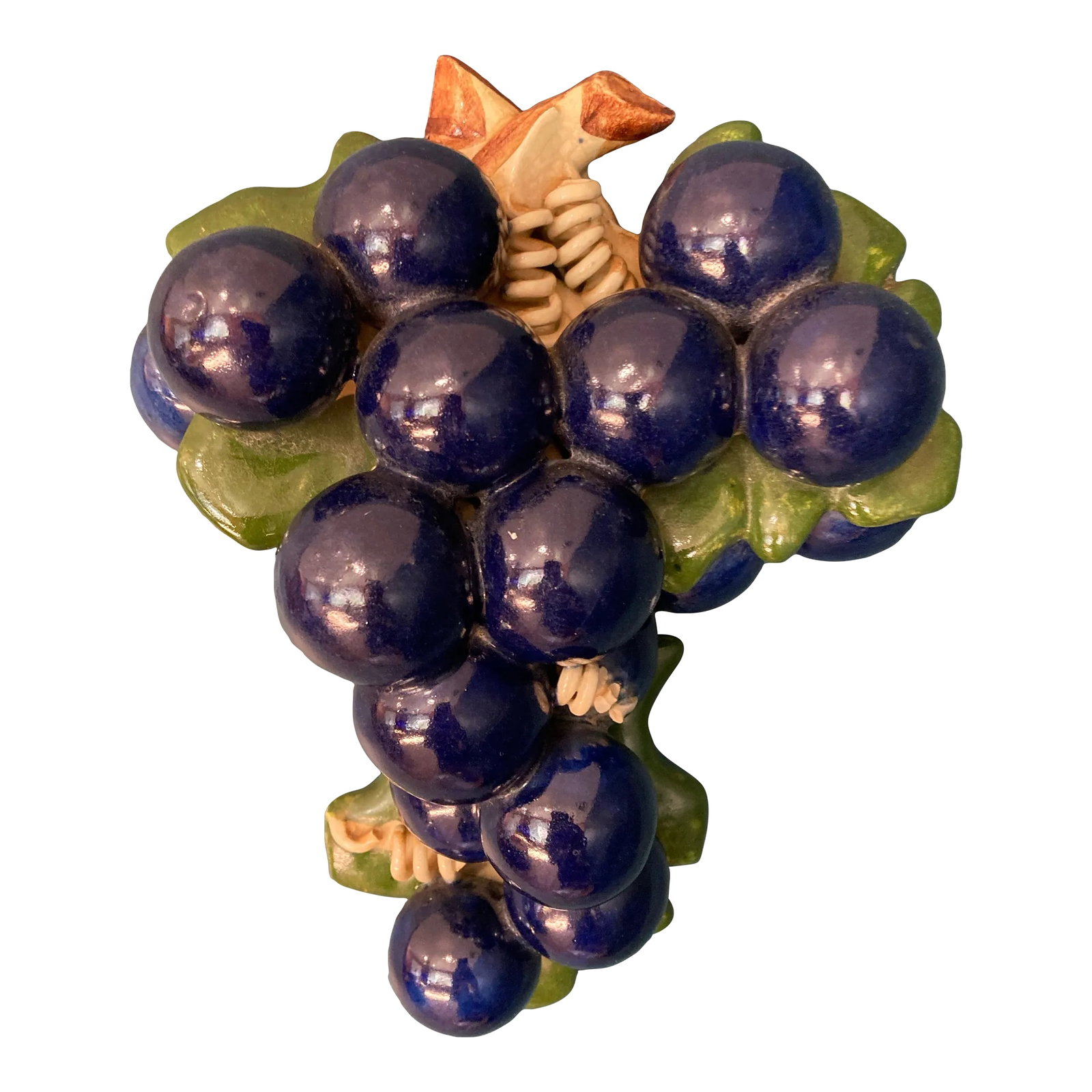 Mid-Century Grape Cluster Ceramic Wall Decor: Add a touch of vintage whimsy to your home with this ceramic grape cluster set. Crafted with lifelike detail and finished in a glossy glaze, these sculptural fruits are perfect for styling a kitchen