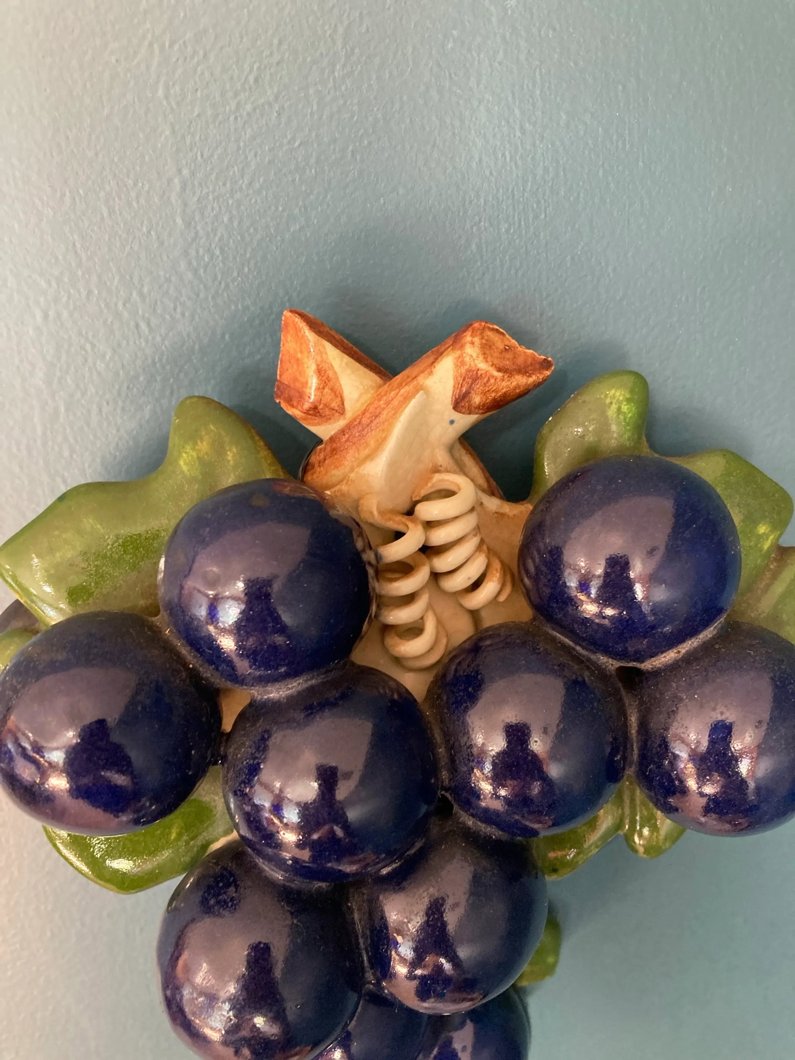 Mid-Century Grape Cluster Ceramic Wall Decor - 5