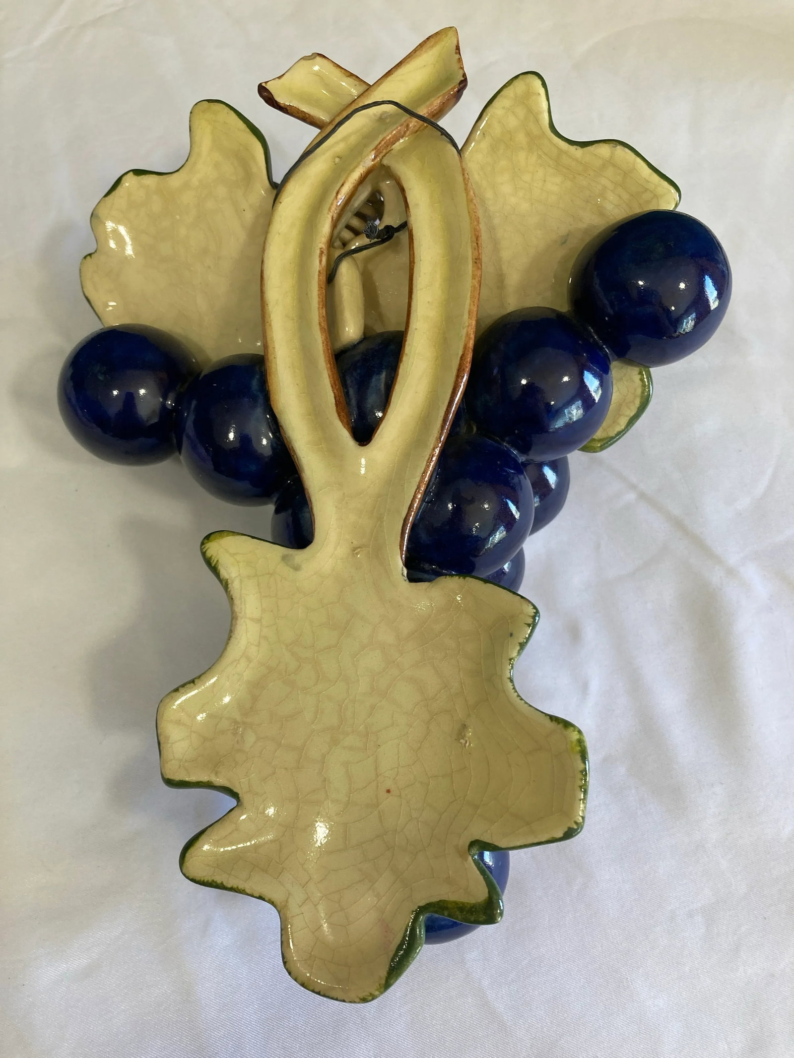 Mid-Century Grape Cluster Ceramic Wall Decor - 6