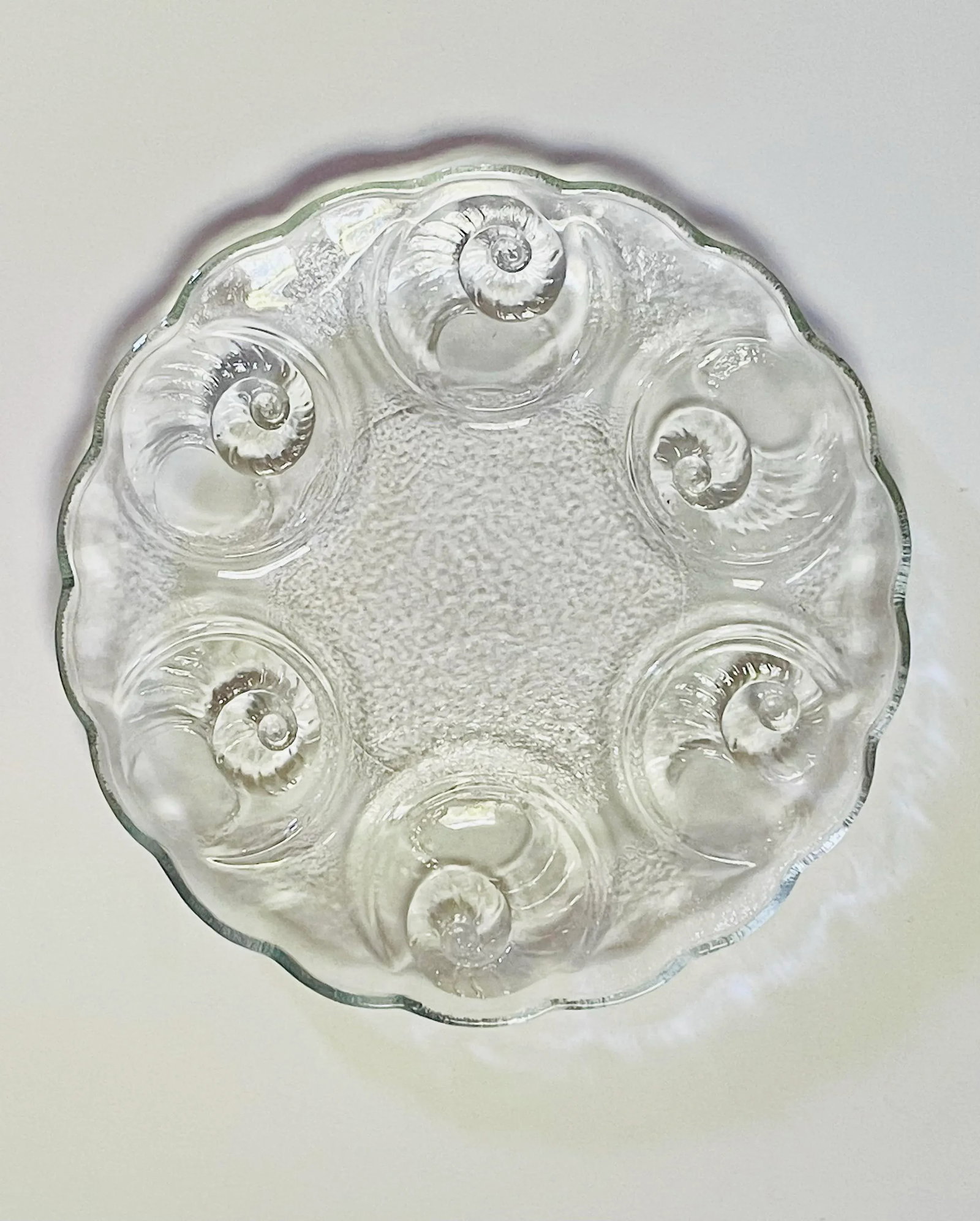 Vintage Spiral Shell Plates- Set of 4 - 2