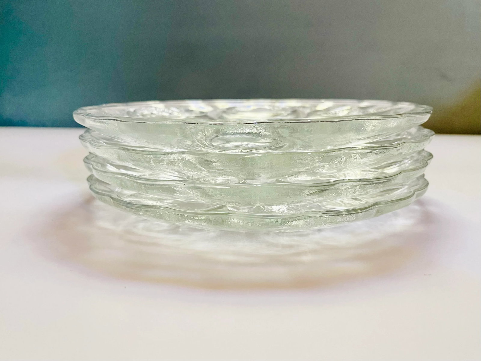 Vintage Spiral Shell Plates- Set of 4 - 5