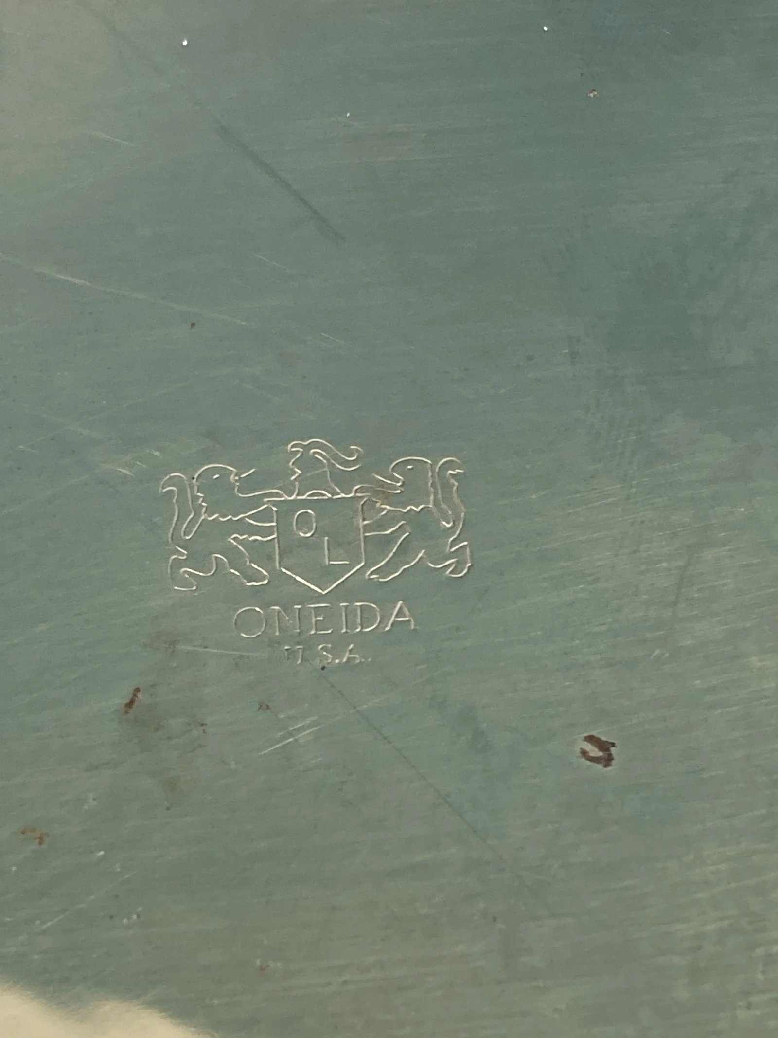 Vintage Oneida Silverplate Ornate Round Serving Tray - 5