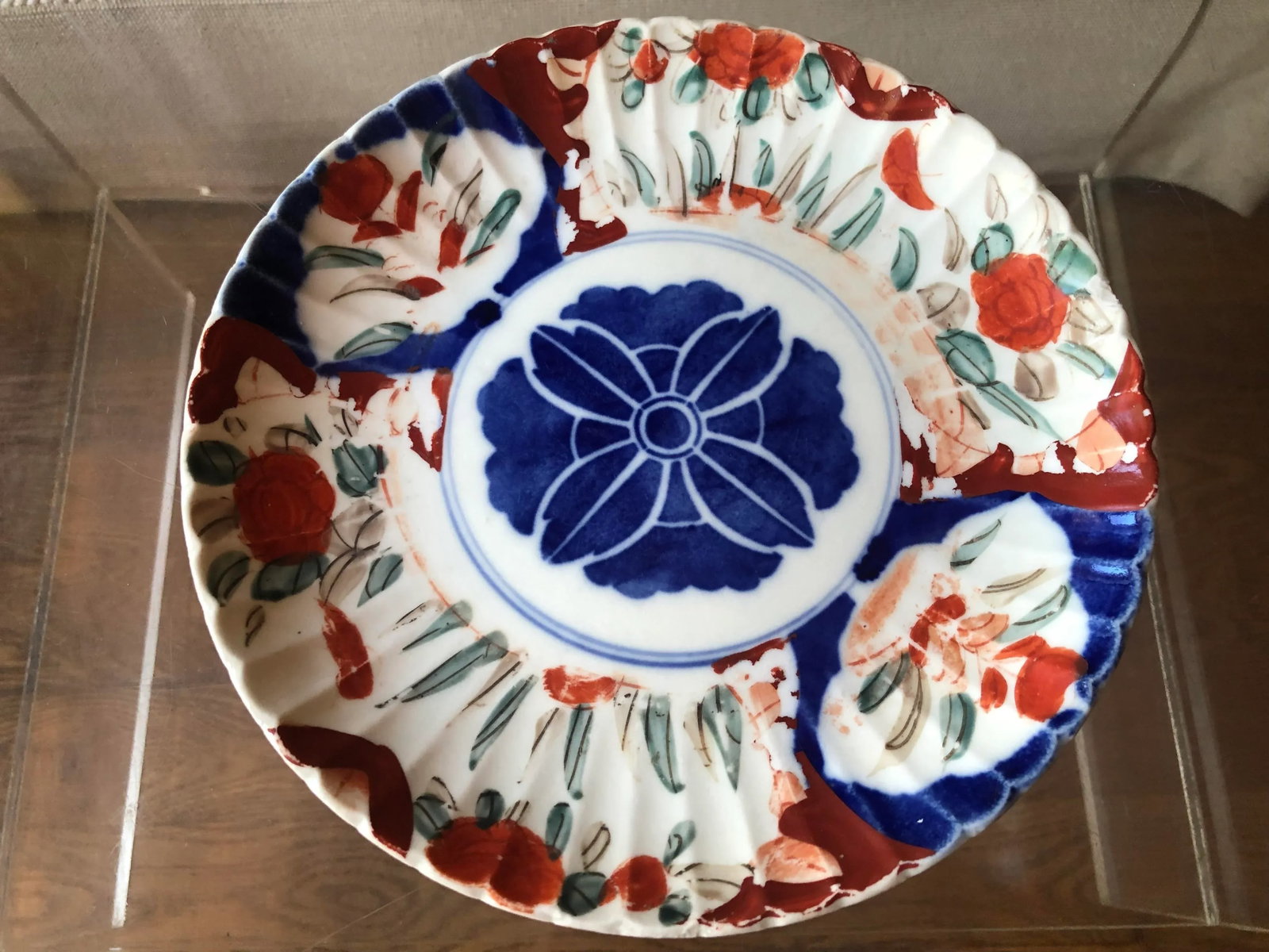 18th-19th Century Antique Japanese Imari Scalloped Rim Plate - 2