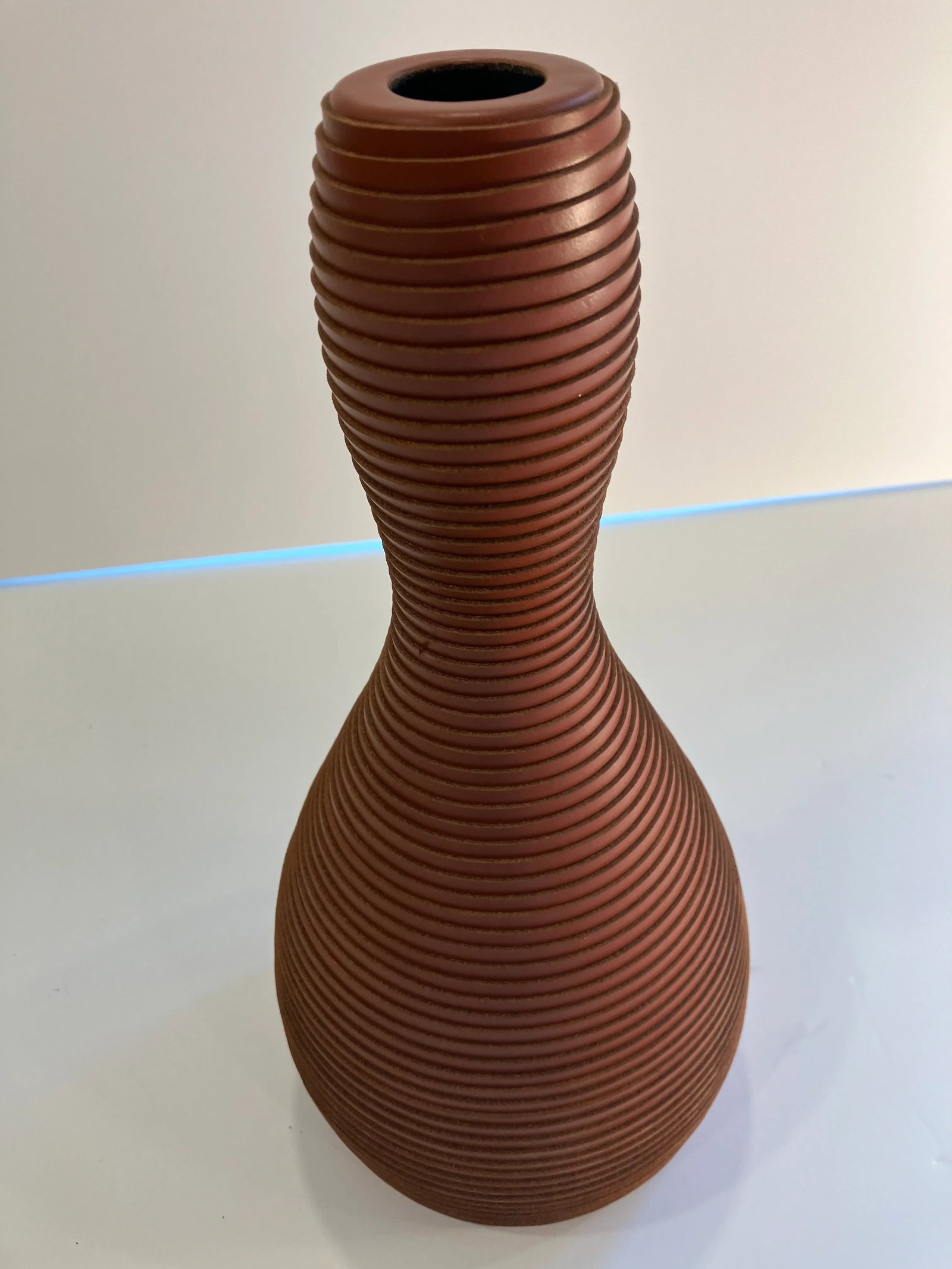 1990s Italian Leather Vase Signed Pizzitutti - 5