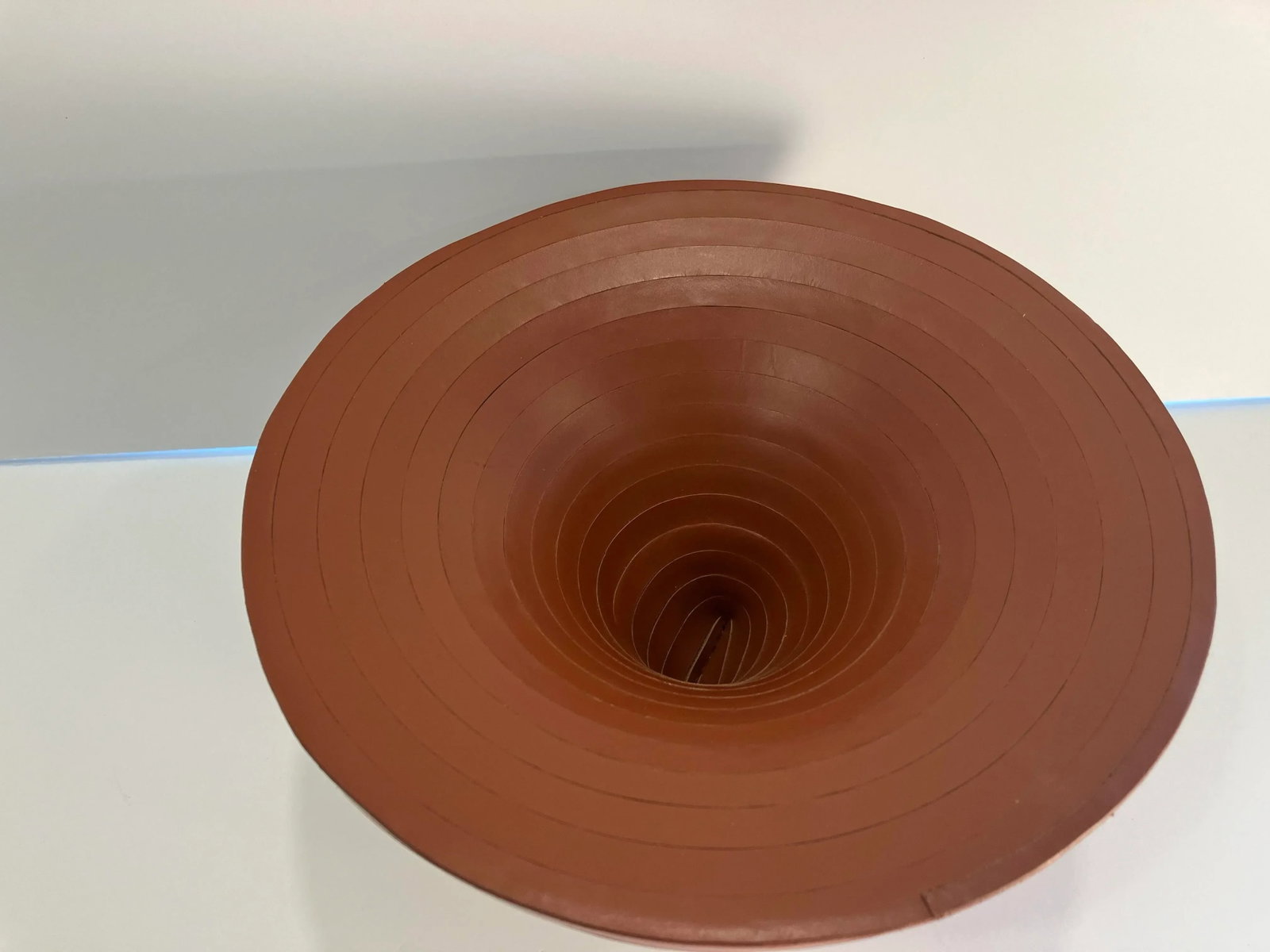 1990s Italian Leather Vase Signed Pizzitutti - 8