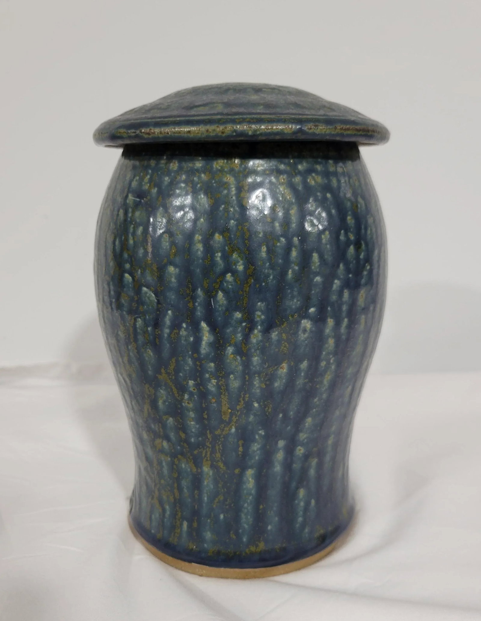 Vintage Salt Glazed Studio Pottery Lidded Jar - 2