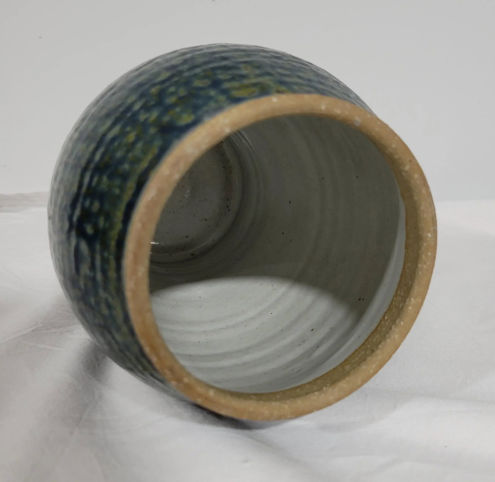 Vintage Salt Glazed Studio Pottery Lidded Jar - 3