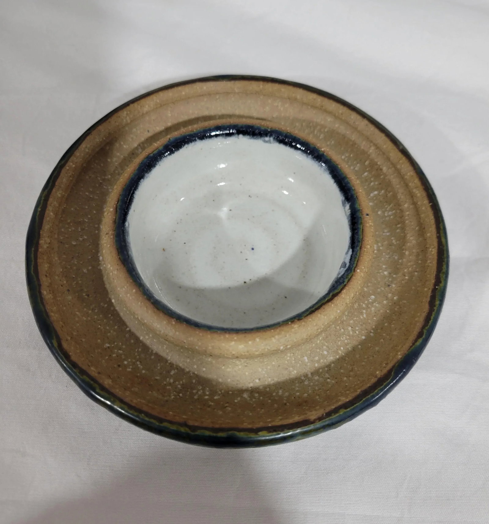 Vintage Salt Glazed Studio Pottery Lidded Jar - 6