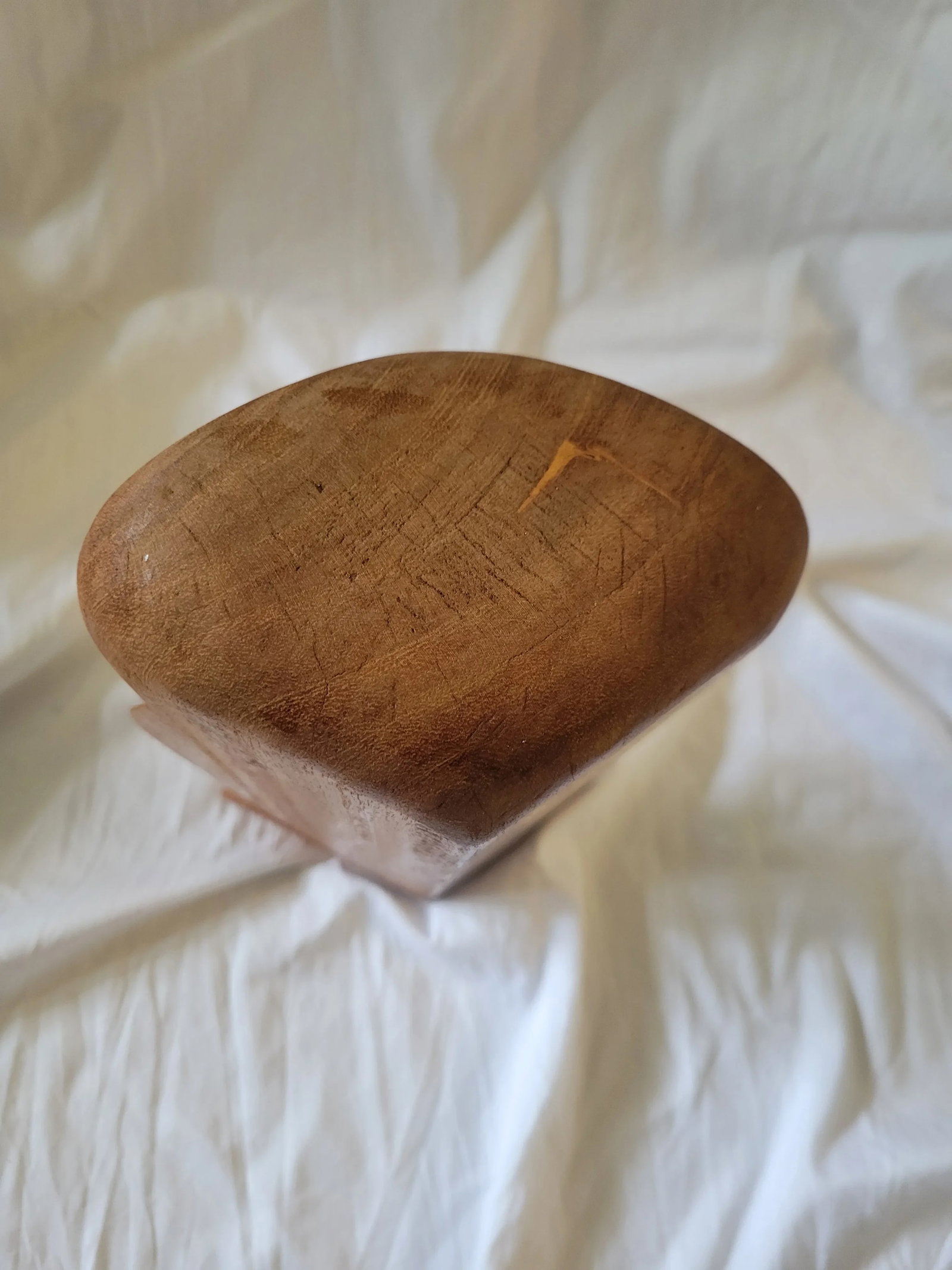 1980s Modernist Carved Wooden Owl Figure - 7
