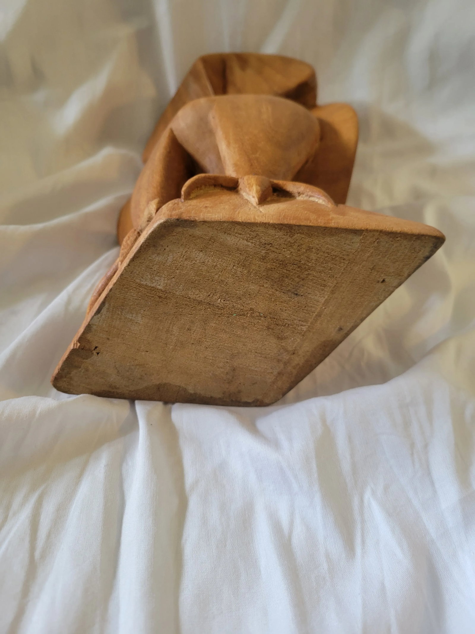1980s Modernist Carved Wooden Owl Figure - 8