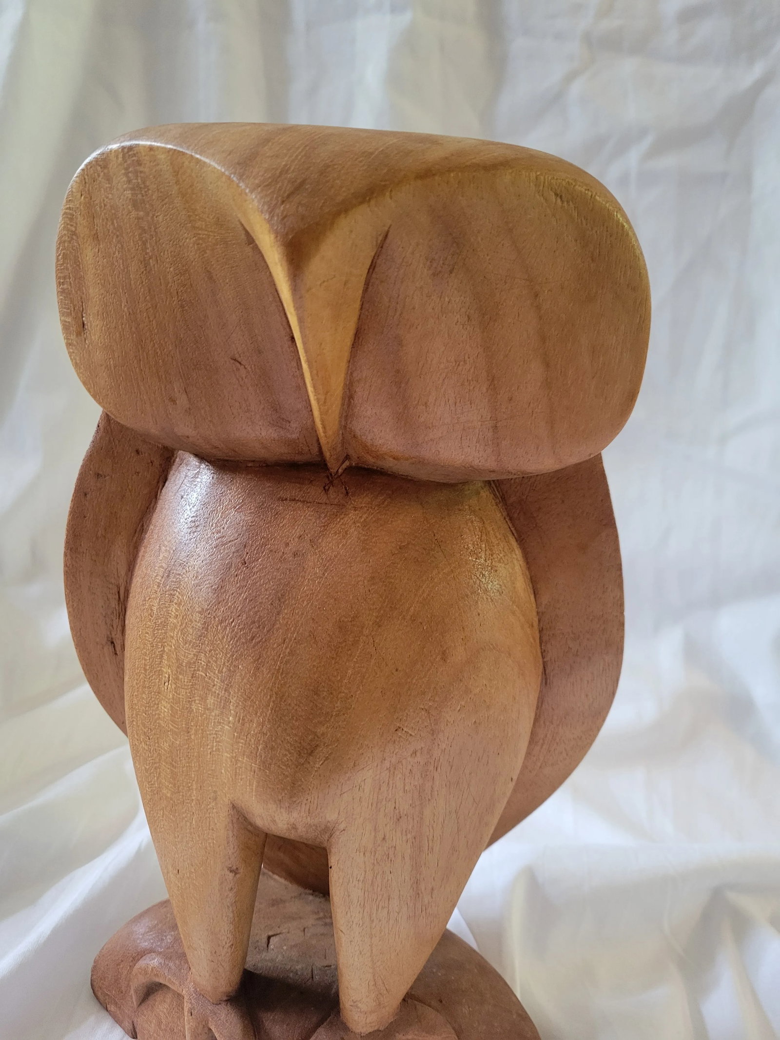 1980s Modernist Carved Wooden Owl Figure - 9