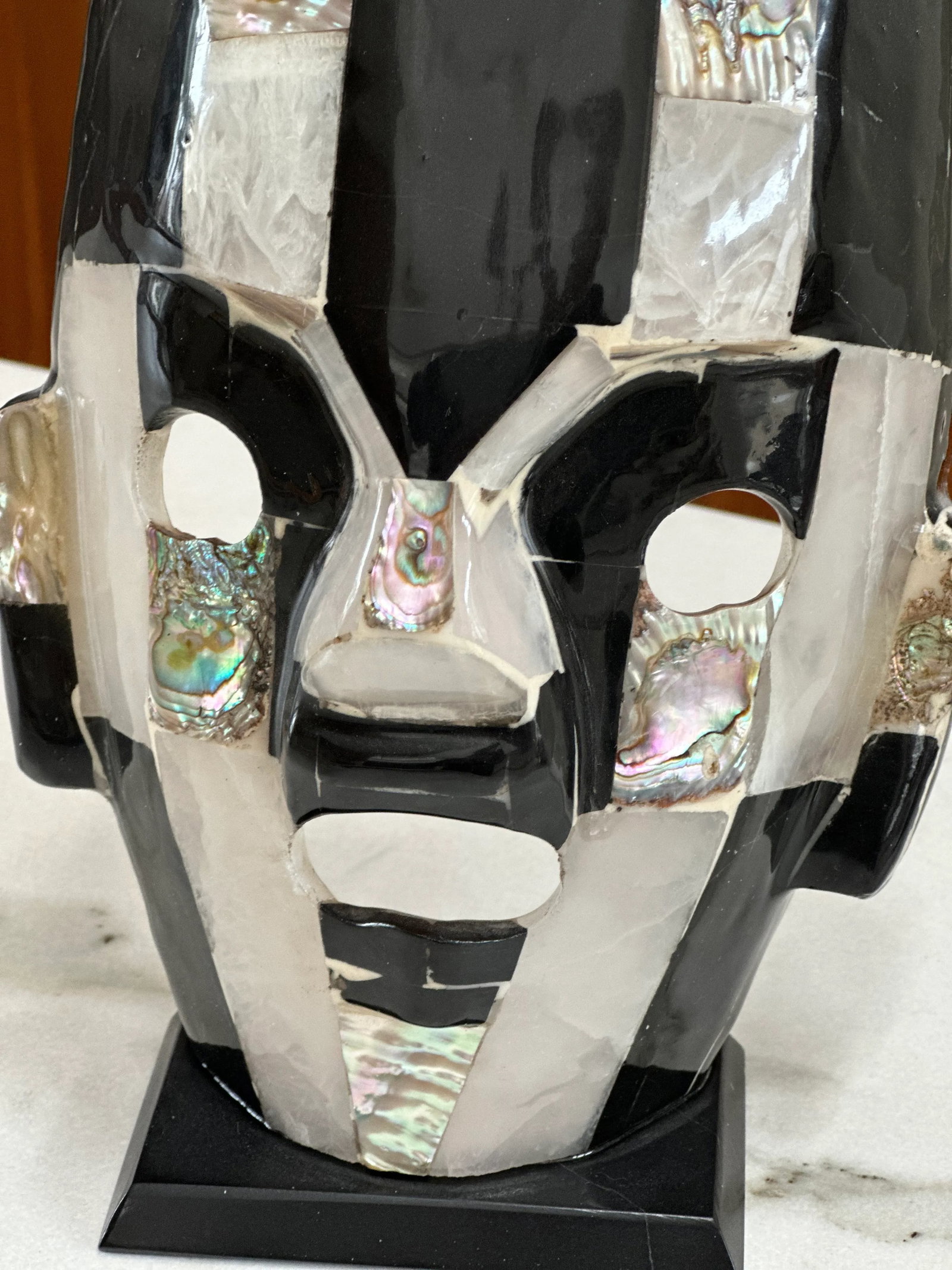 1970s Vintage Los Castillo Mexicana Stone Tribute Mask - 2