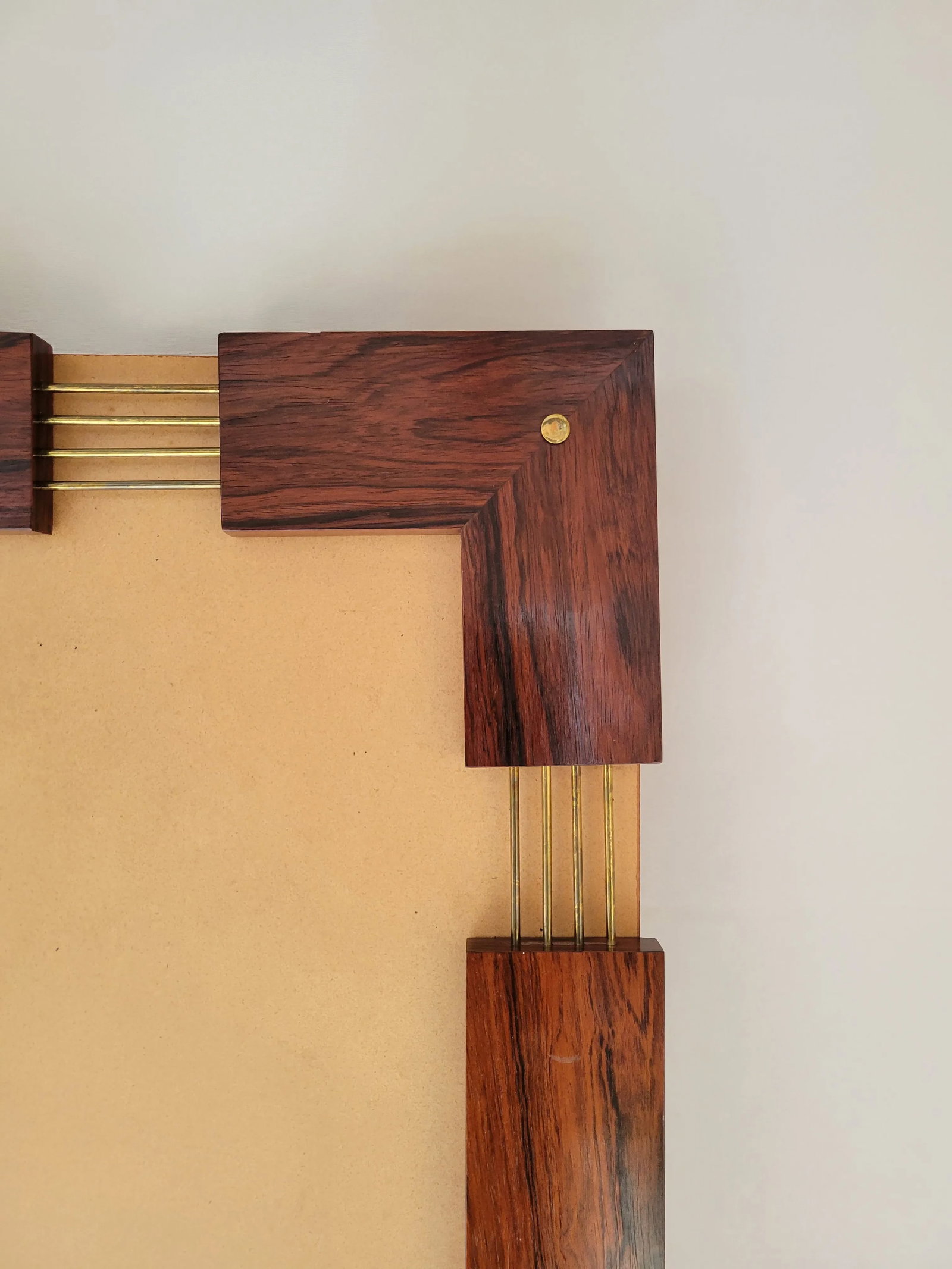 1950s Rosewood Mirror Frame by Glas & Tra, Hovmantorp, Sweden - 4