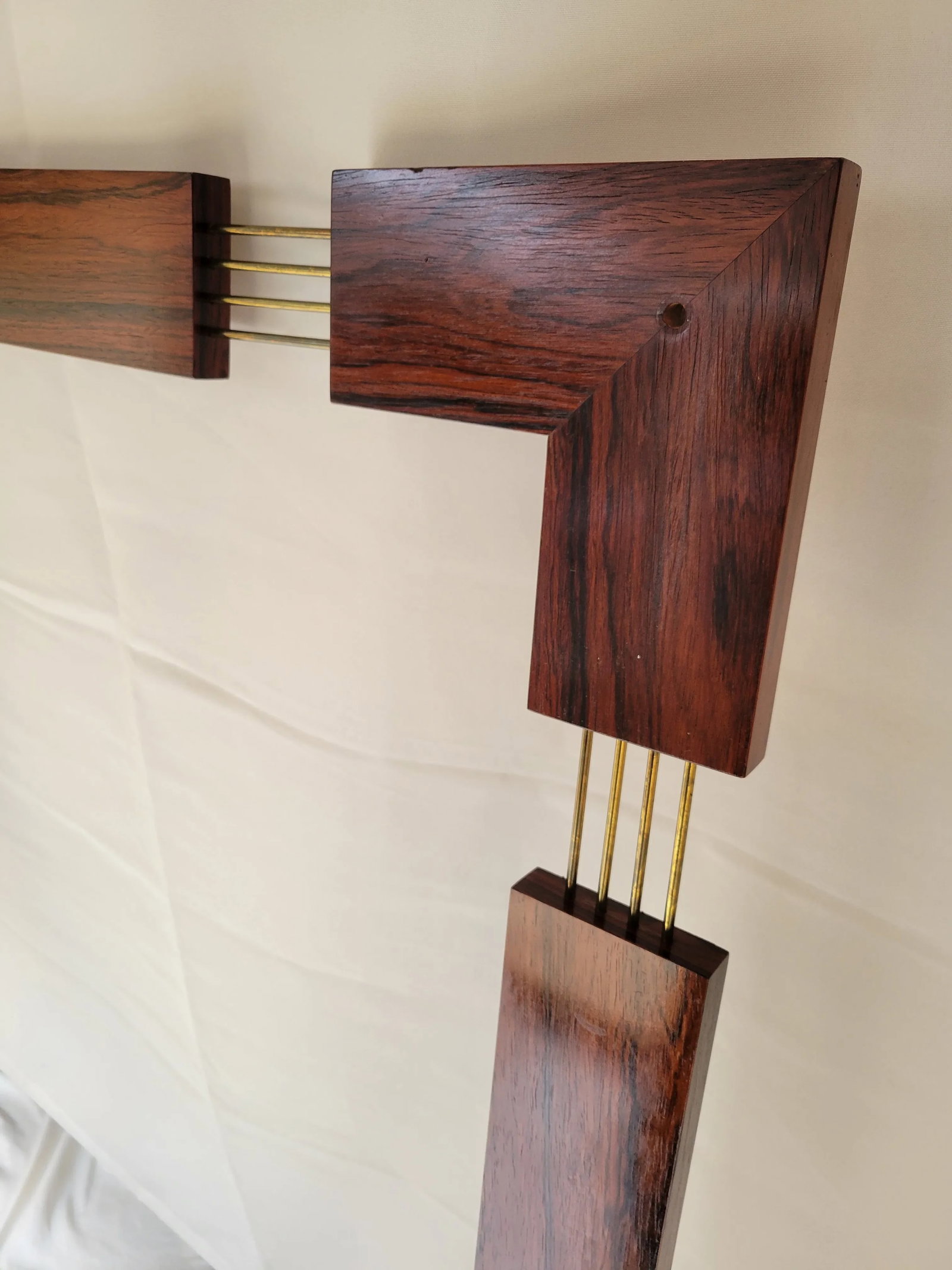 1950s Rosewood Mirror Frame by Glas & Tra, Hovmantorp, Sweden - 5