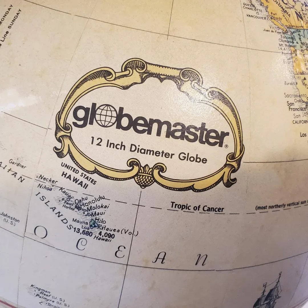 Vintage Replogle World Globe With Metal Base - 4