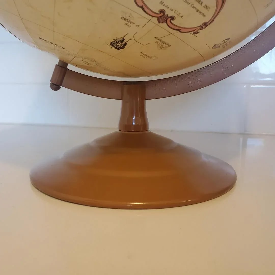 Vintage Replogle World Globe With Metal Base - 7