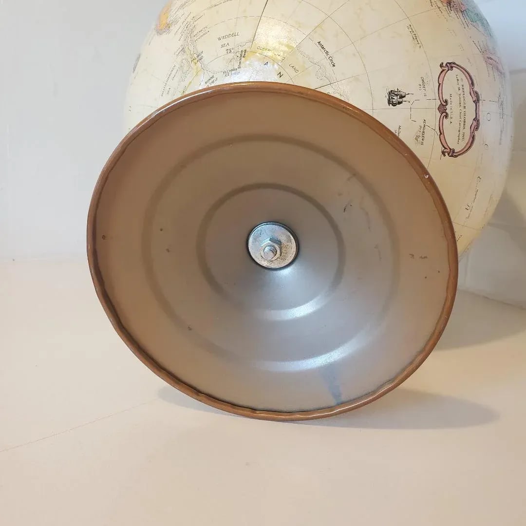 Vintage Replogle World Globe With Metal Base - 8