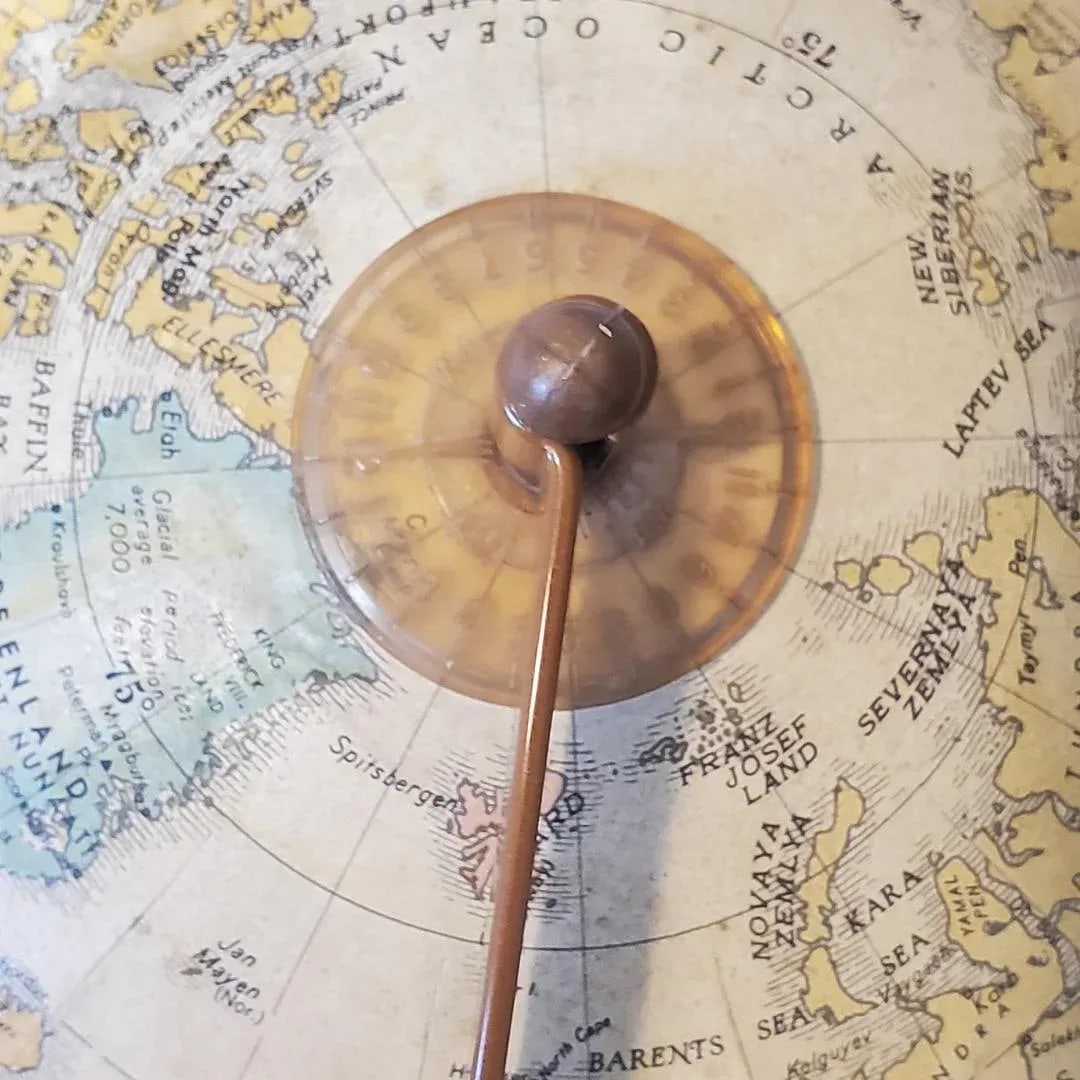 Vintage Replogle World Globe With Metal Base - 9