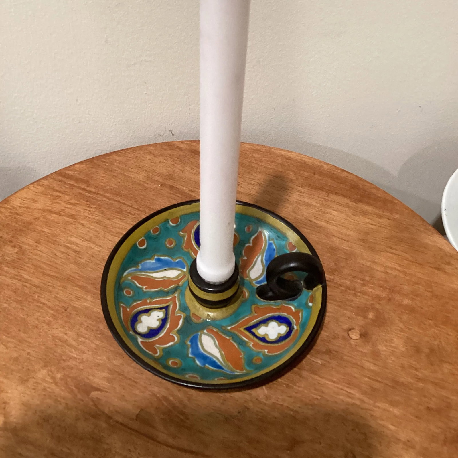 Antique Art Nouveau Studio Gouda Pottery Candleholder Holland Circa 1920s - 11