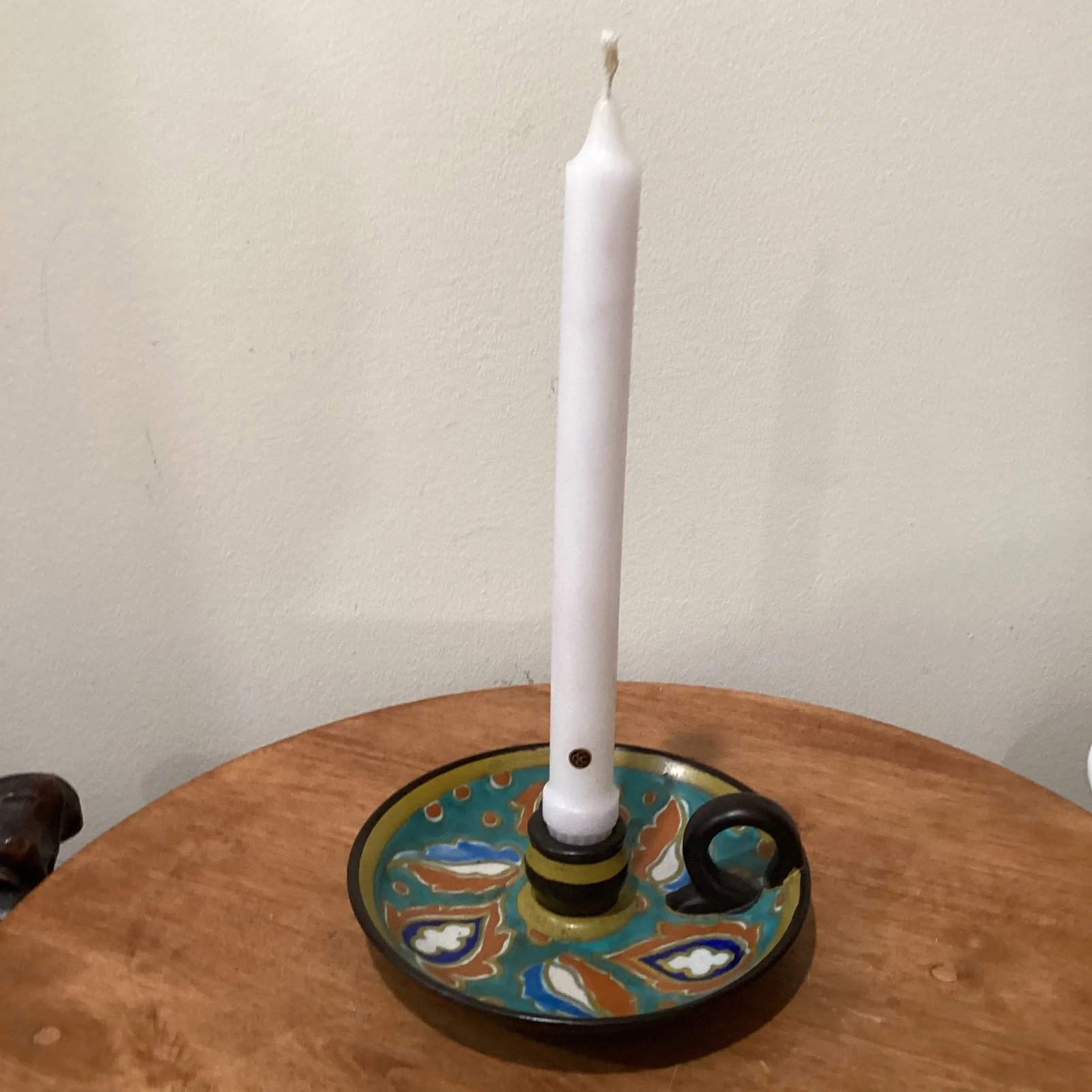 Antique Art Nouveau Studio Gouda Pottery Candleholder Holland Circa 1920s - 4