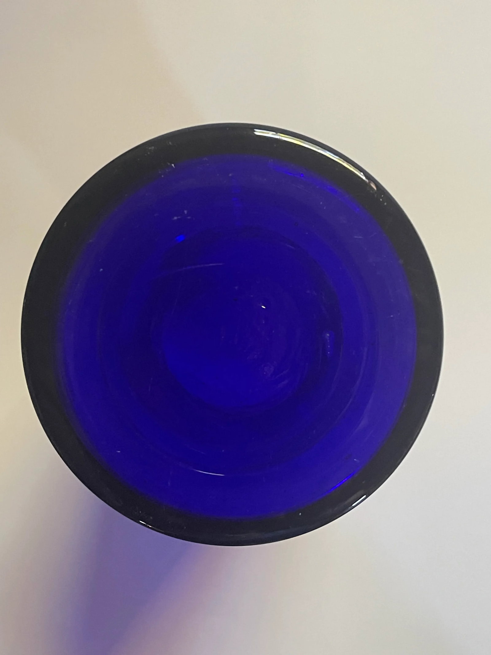 Vintage Pilgrim Glass Cobalt Blue Handmade Vase - 8