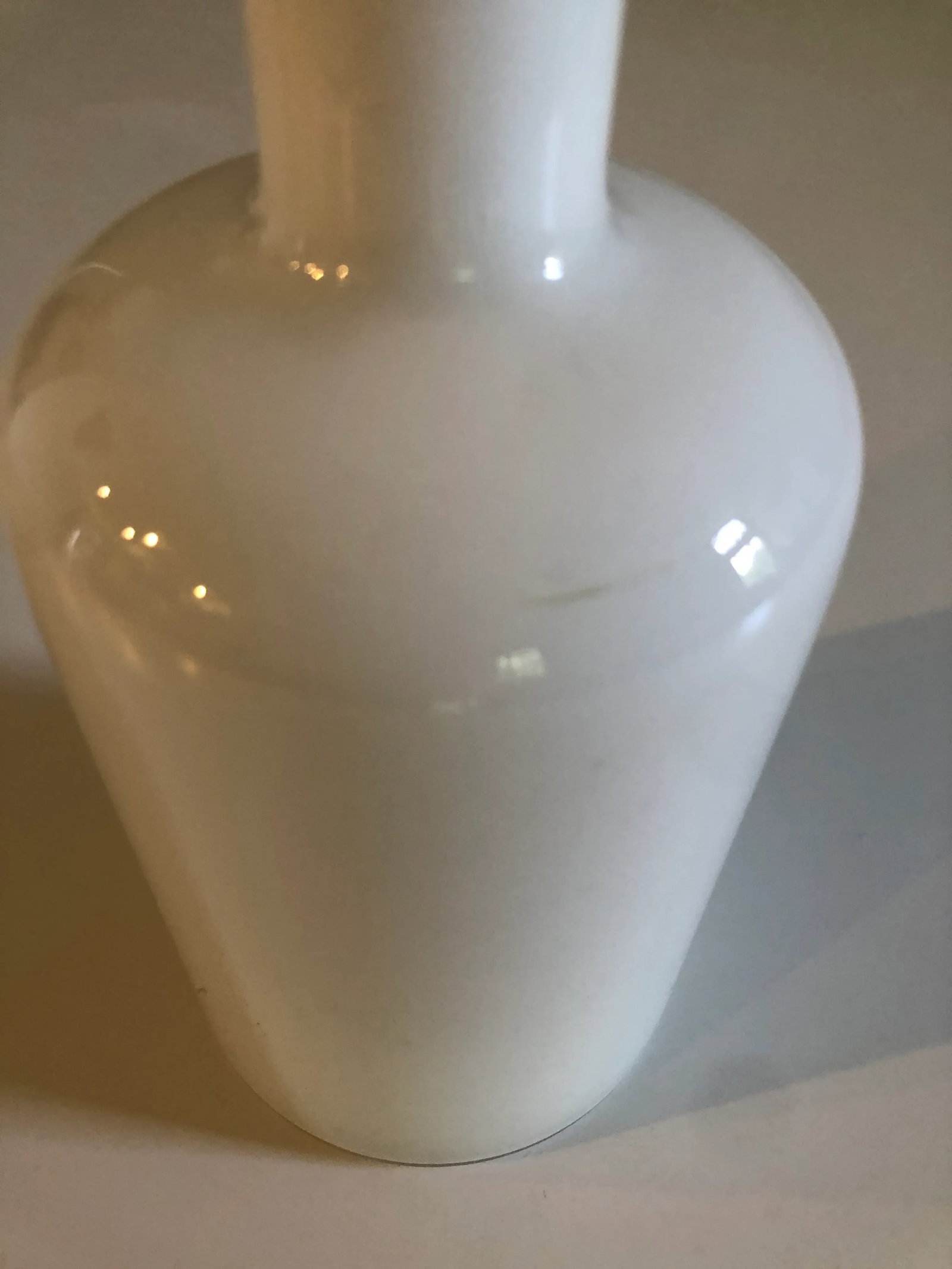 Vintage Holmegaard Kastrup Vase by Otto Brauer White Glass 10" - 6