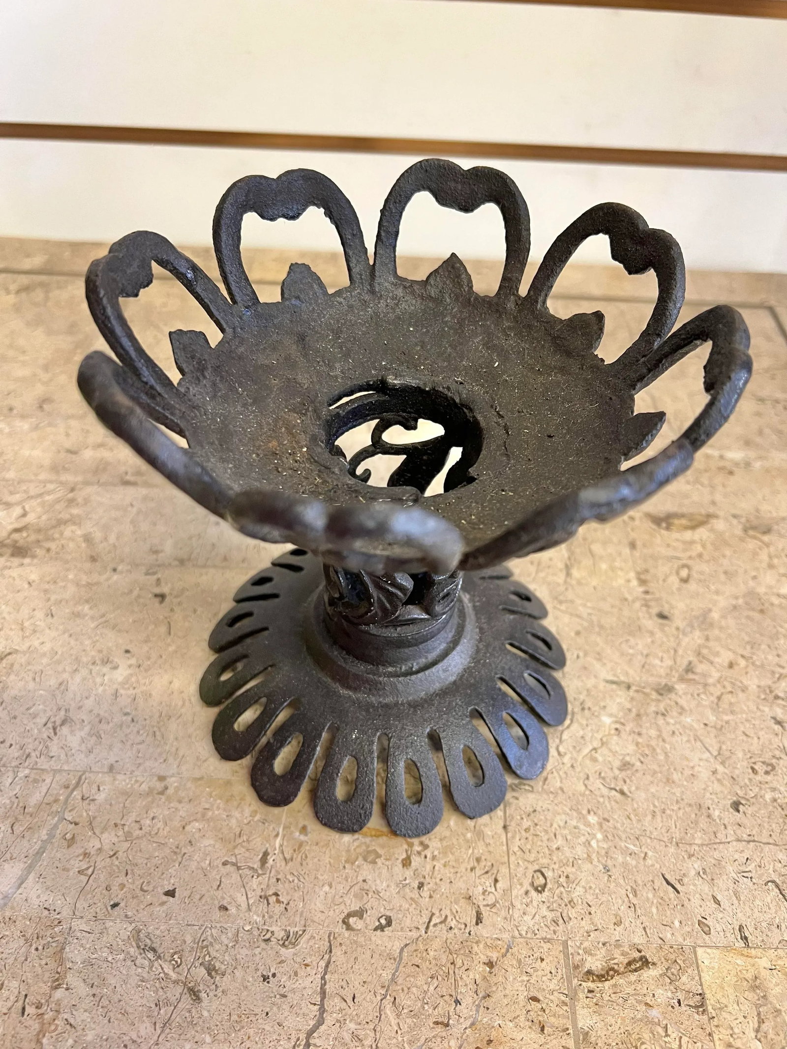 Vintage Cast Iron Candle Holder - 2