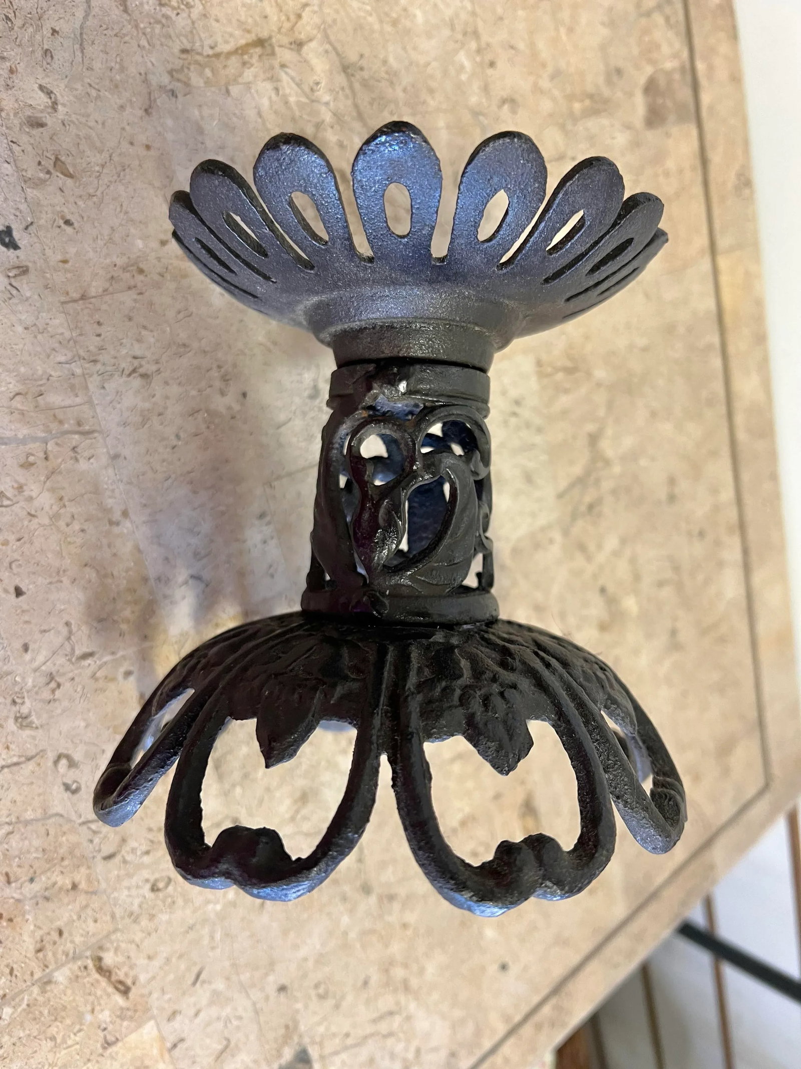 Vintage Cast Iron Candle Holder - 6