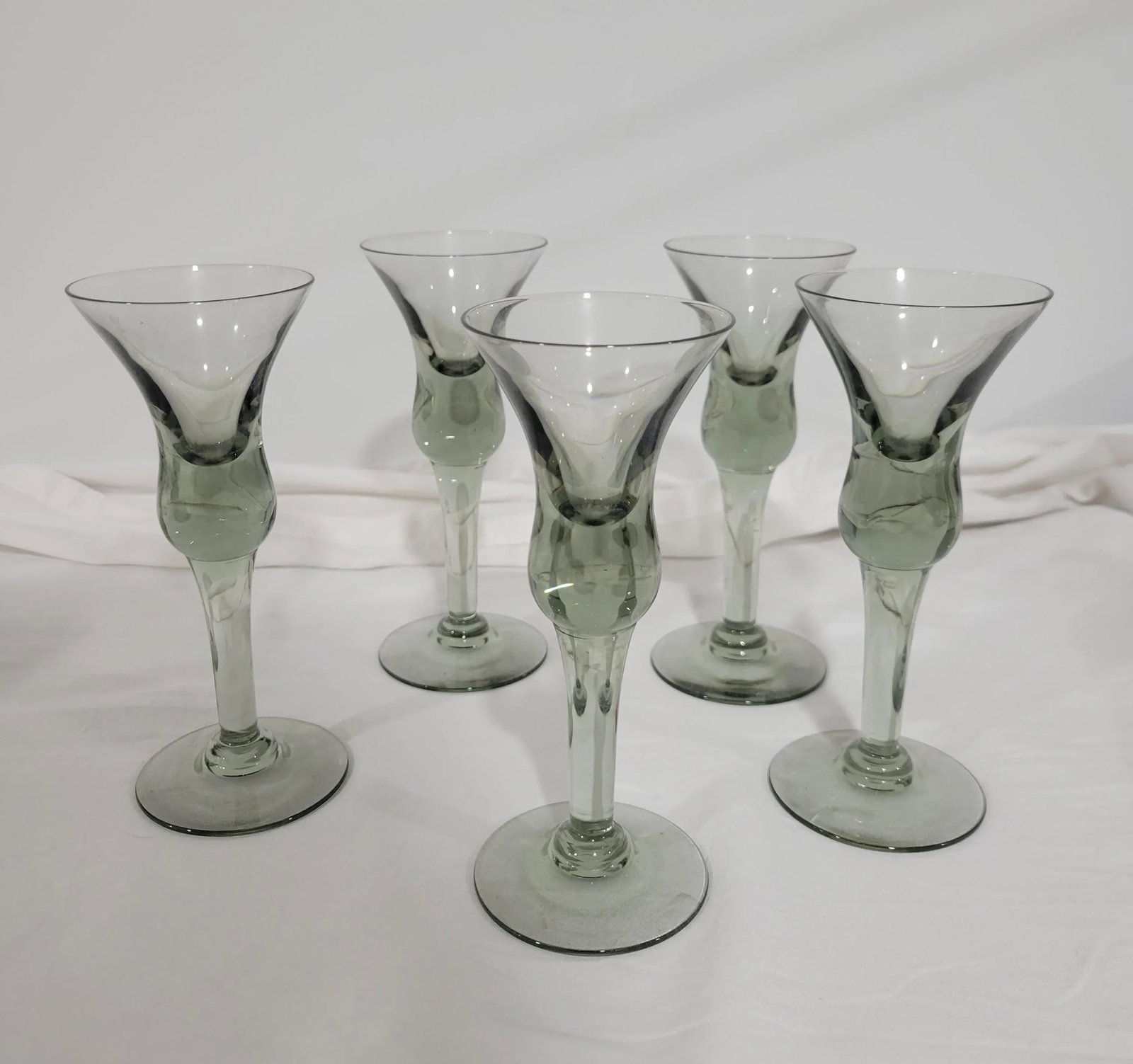 1950s Danish Modern Holmegaard Decanter and Glass Set- 6 Pieces - 2
