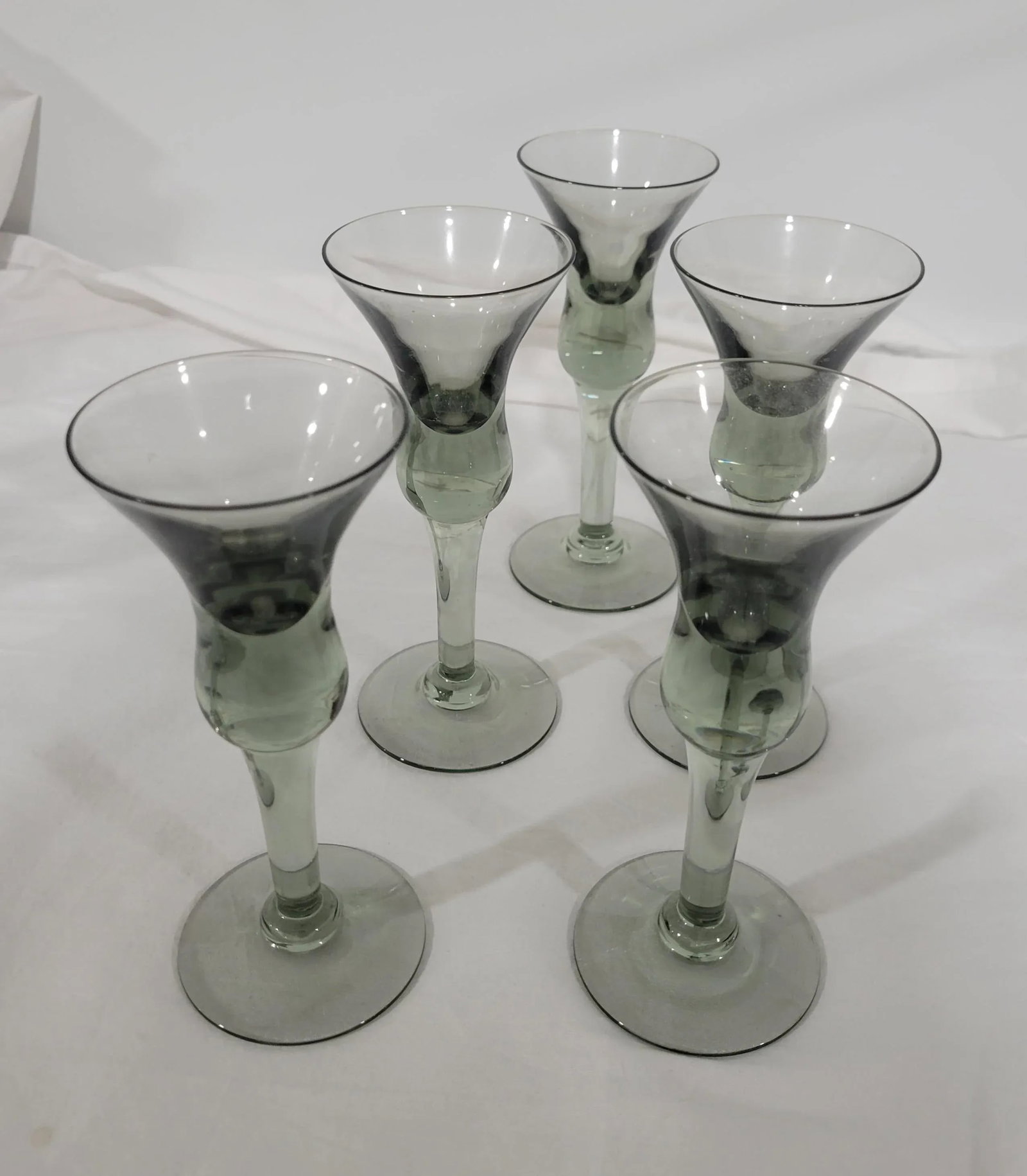 1950s Danish Modern Holmegaard Decanter and Glass Set- 6 Pieces - 3