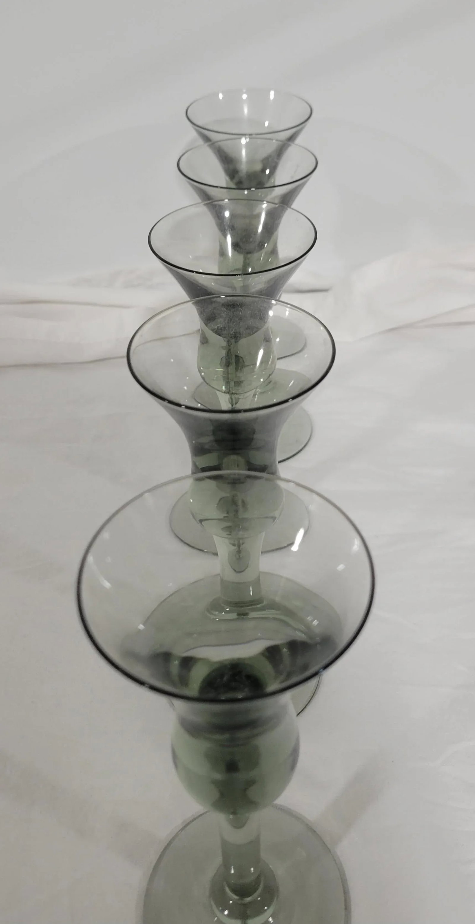 1950s Danish Modern Holmegaard Decanter and Glass Set- 6 Pieces - 4