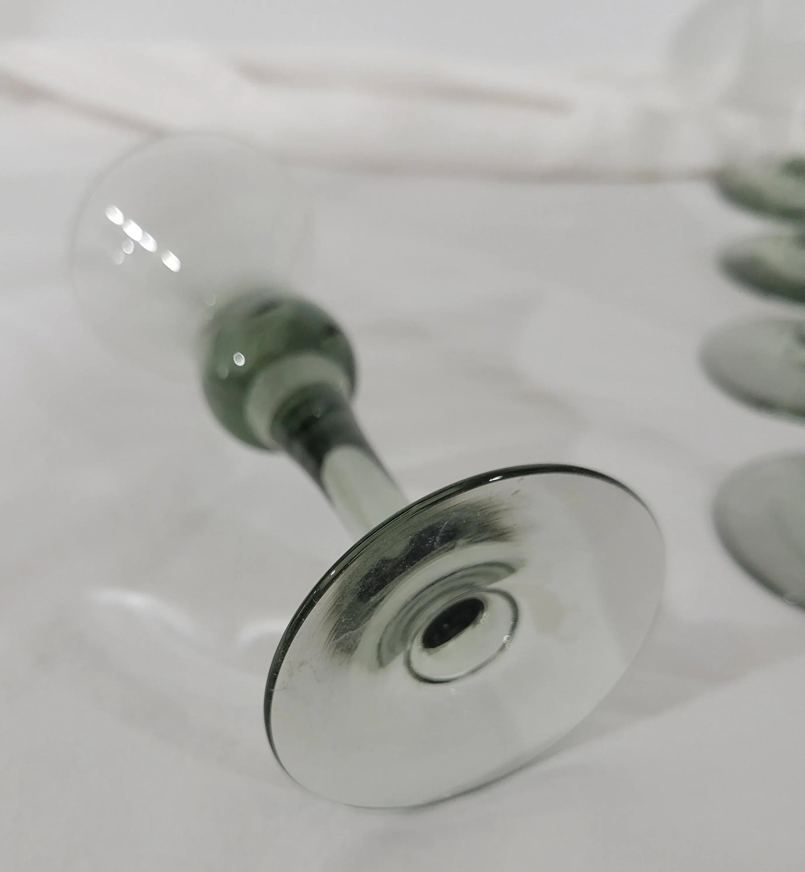 1950s Danish Modern Holmegaard Decanter and Glass Set- 6 Pieces - 5