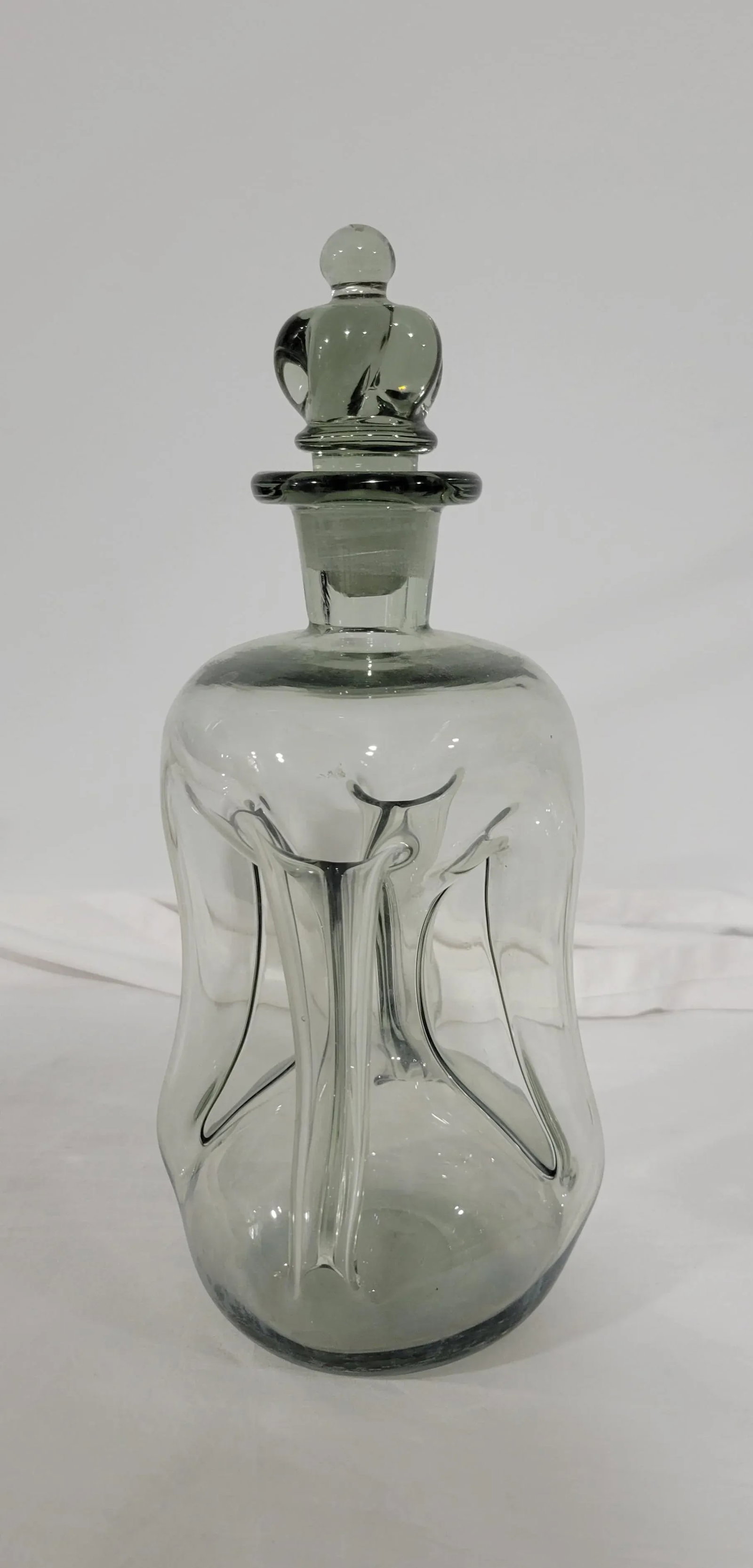 1950s Danish Modern Holmegaard Decanter and Glass Set- 6 Pieces - 6