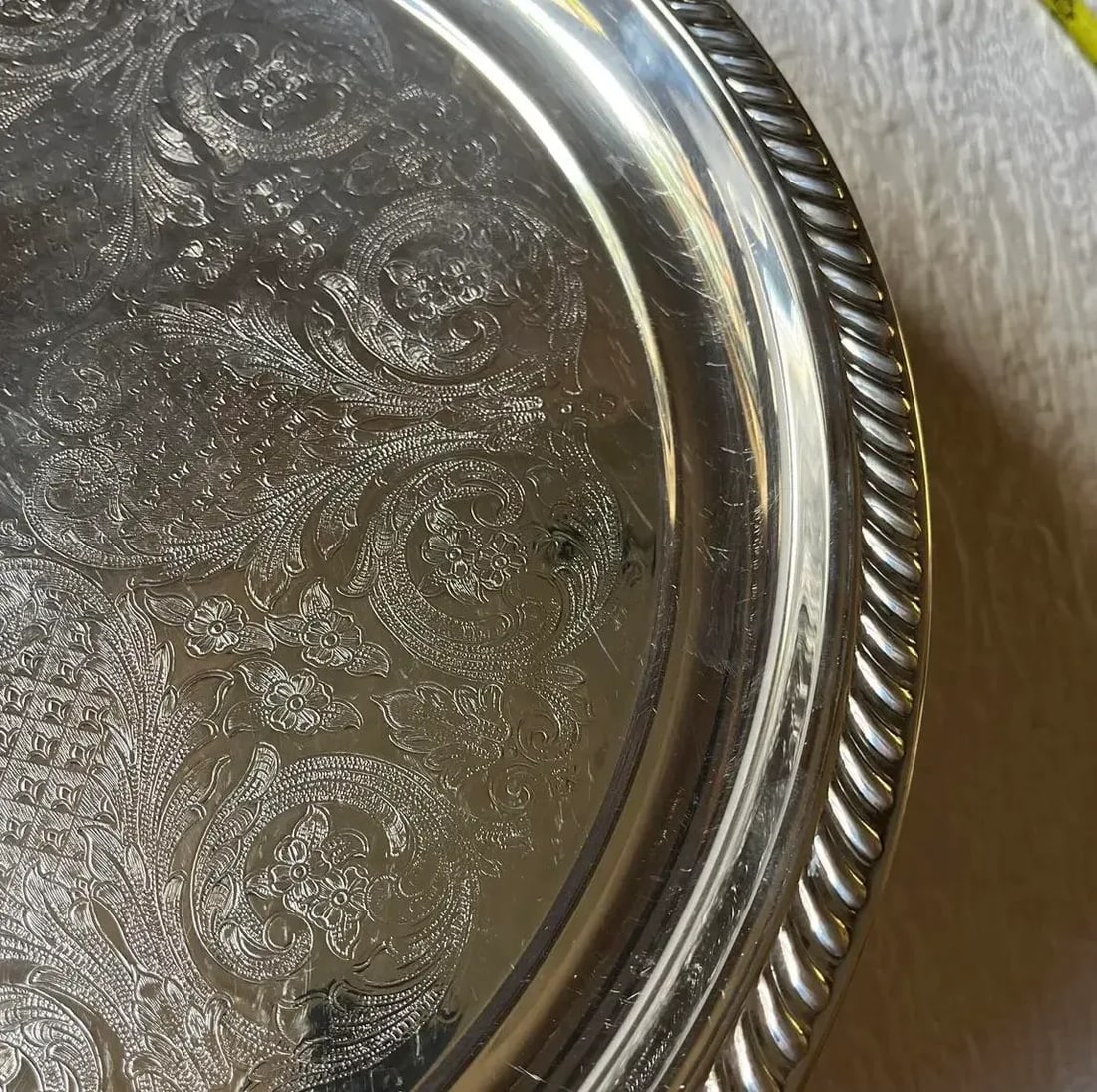 Silverplated Newport Gorham Round Tray - 6