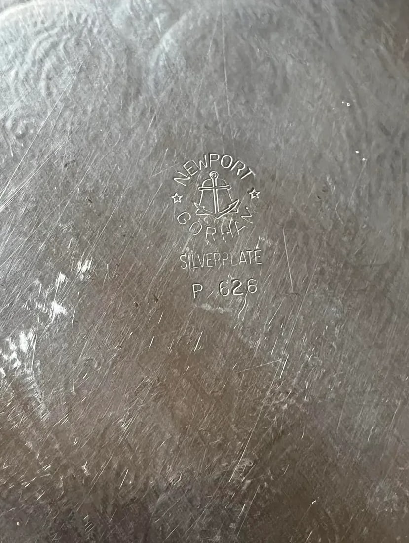 Silverplated Newport Gorham Round Tray - 9