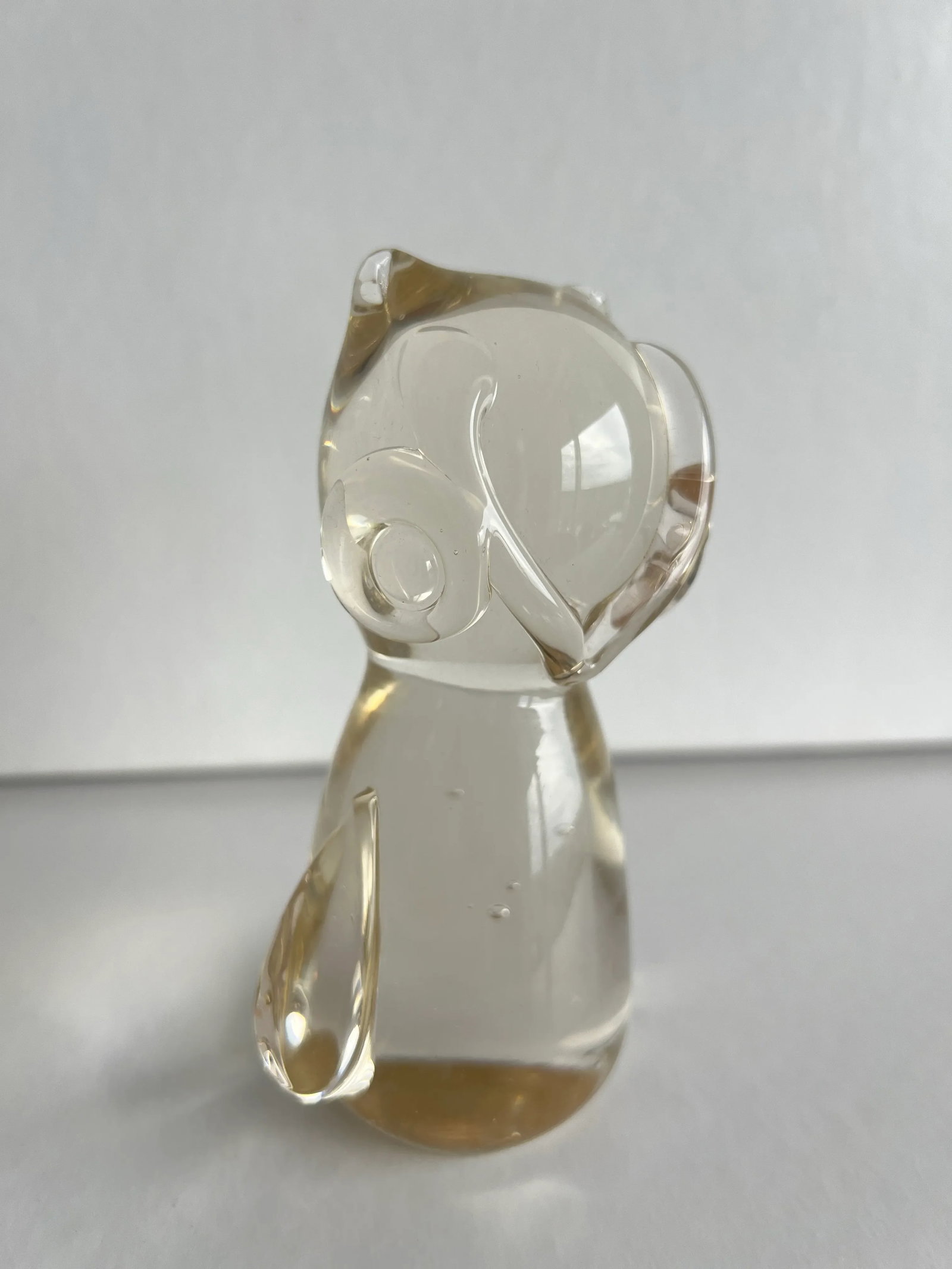 1970s Hand-Blown Glass Owl Paper Weight - 6