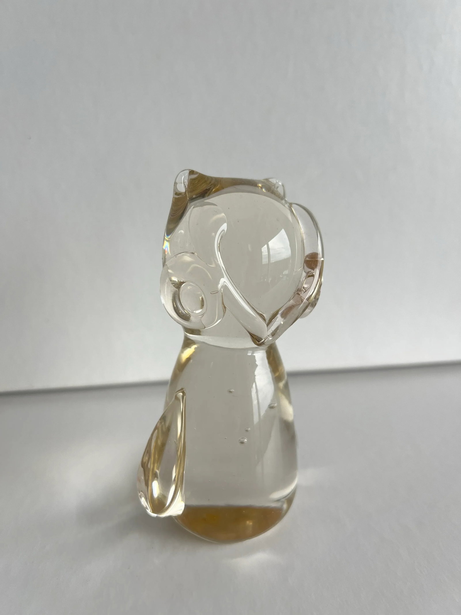 1970s Hand-Blown Glass Owl Paper Weight - 7