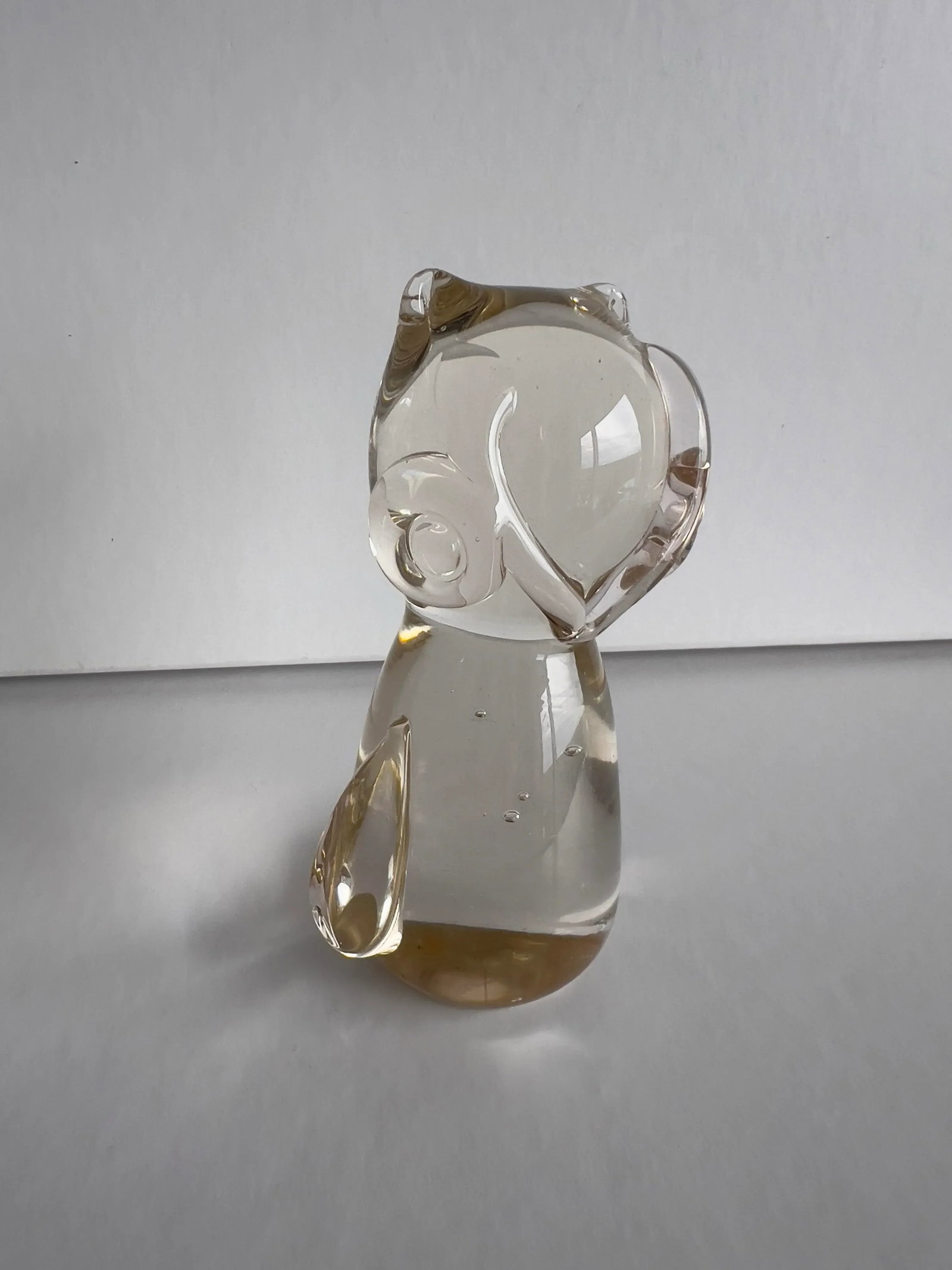 1970s Hand-Blown Glass Owl Paper Weight - 8