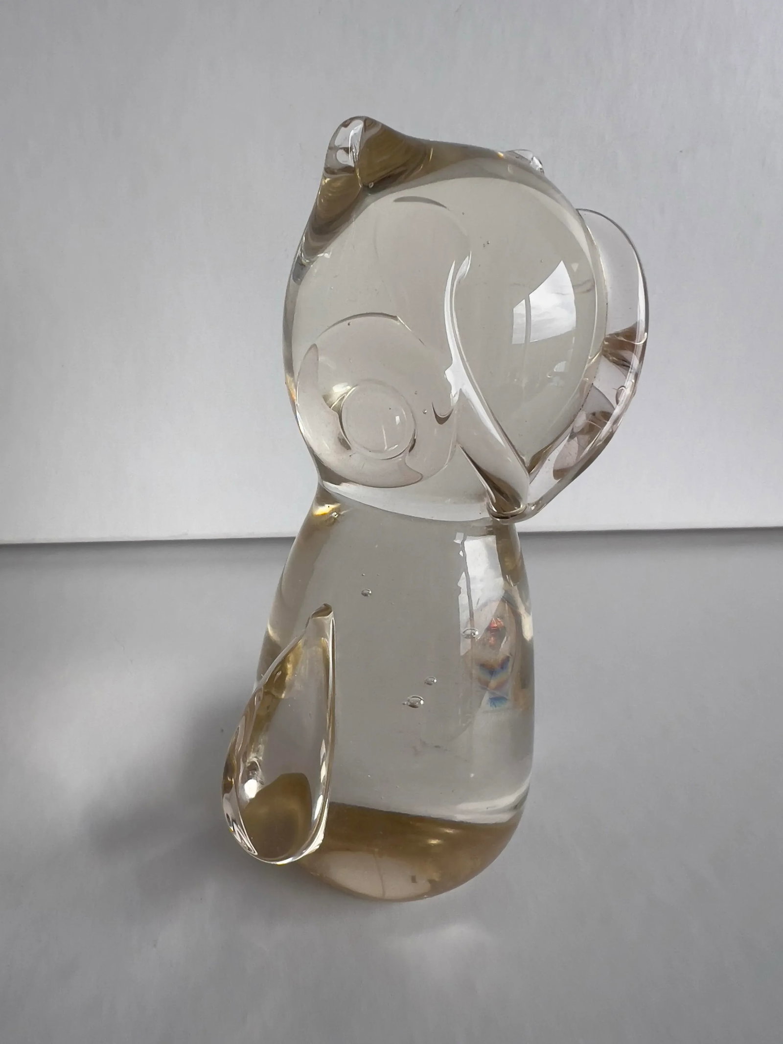 1970s Hand-Blown Glass Owl Paper Weight - 9