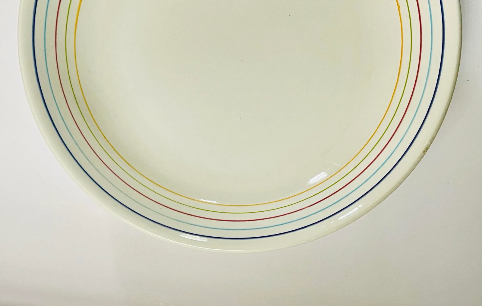 Mid 20th Century Rainbow Stripe Italian Serving Bowl - 6