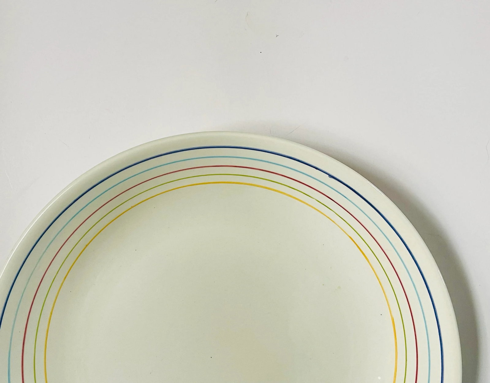 Mid 20th Century Rainbow Stripe Italian Serving Bowl - 9