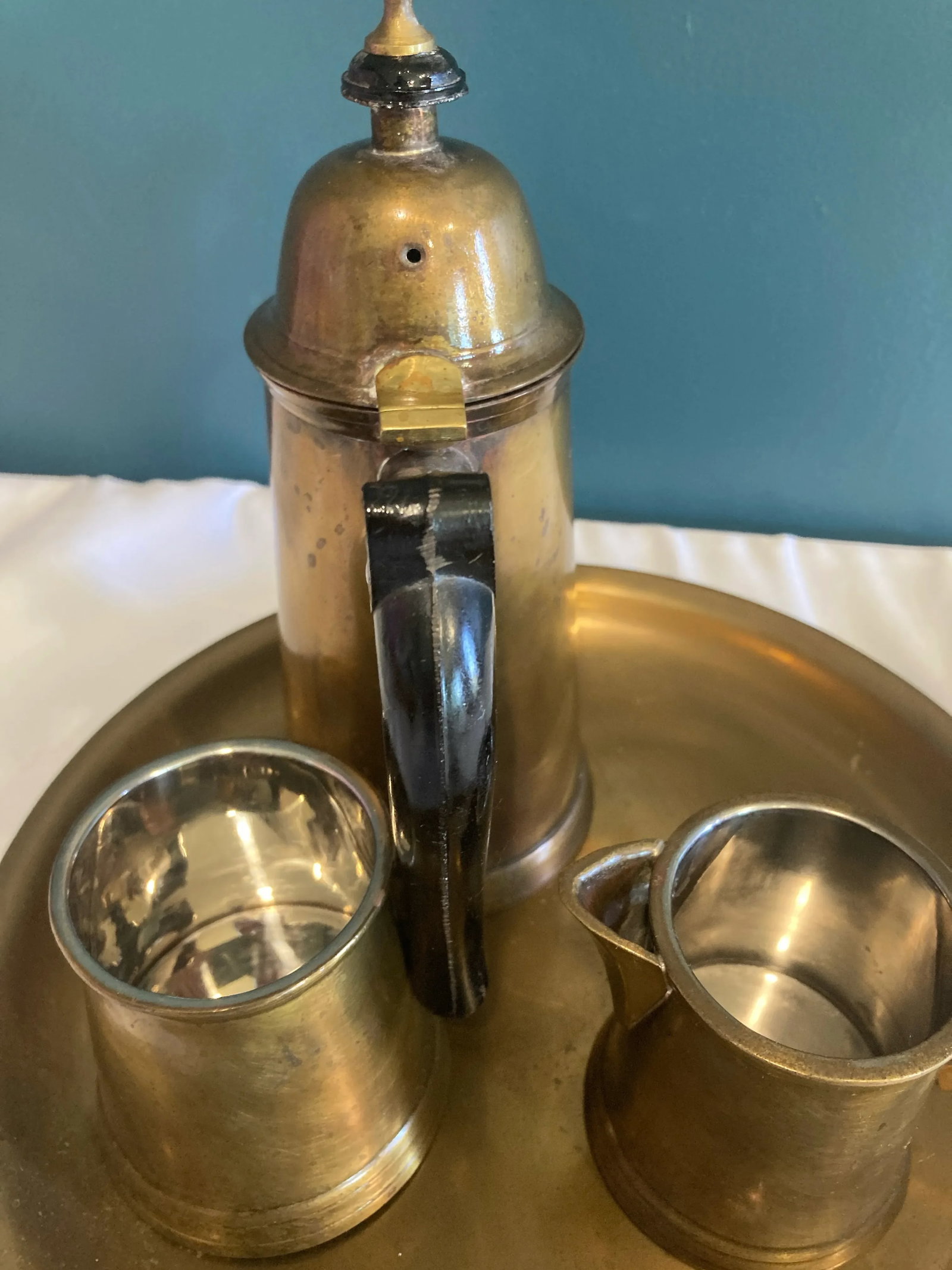 Mid-Century Gatco Brass Coffee Service Set- 4 Pieces - 6